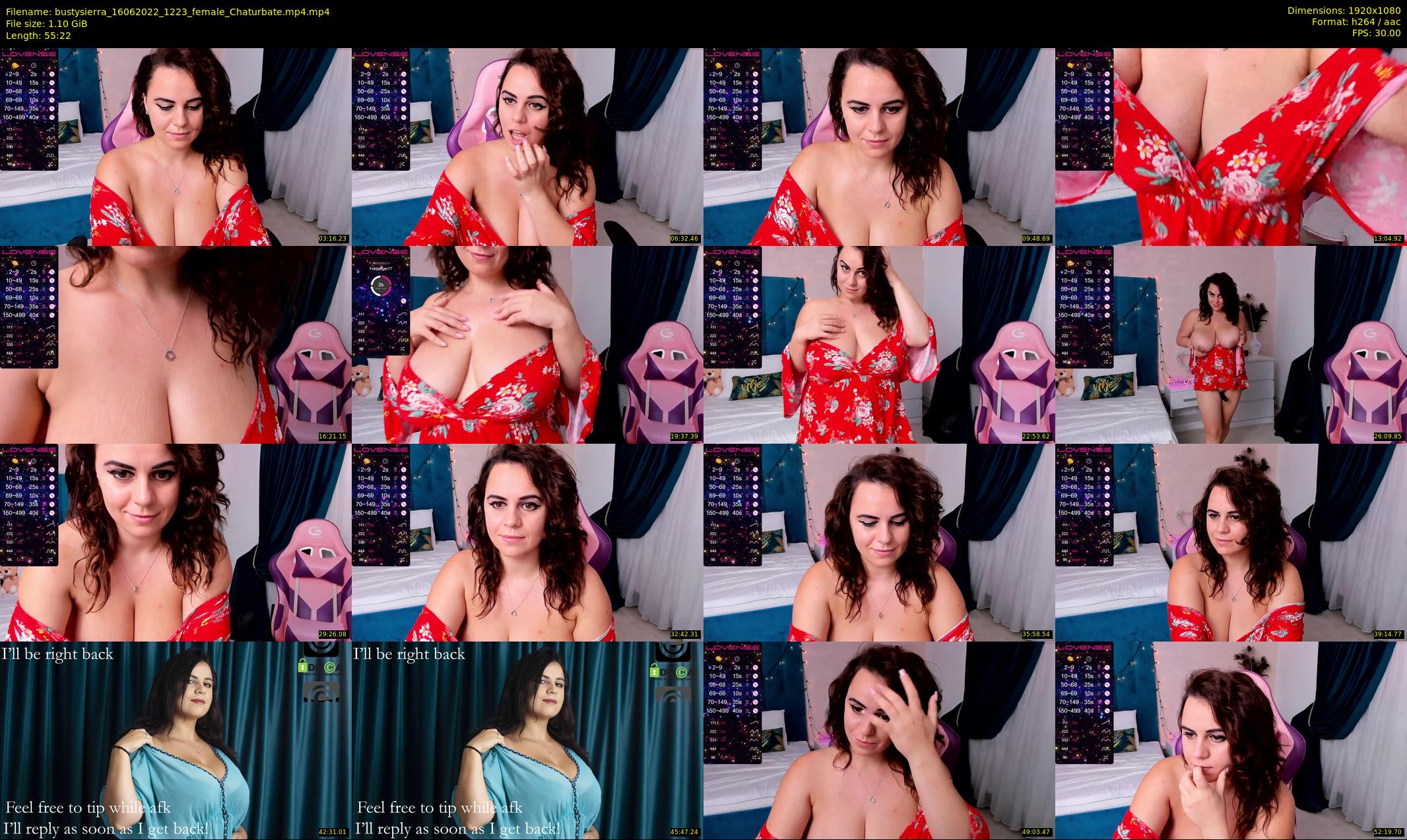 bustysierra — 56 minute Chaturbate female cam show recording, 1080p, Jun 16, 2022