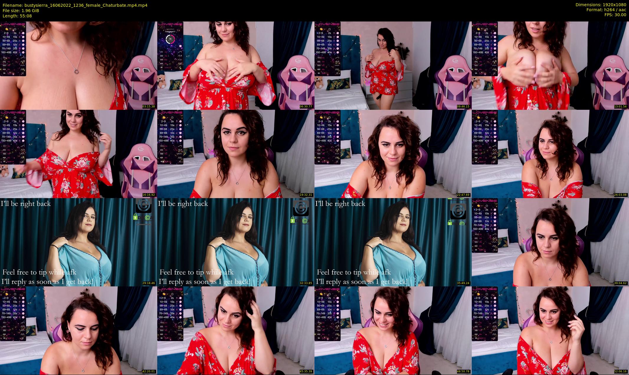 bustysierra — 56 minute Chaturbate female cam show recording, 1080p, Jun 16, 2022