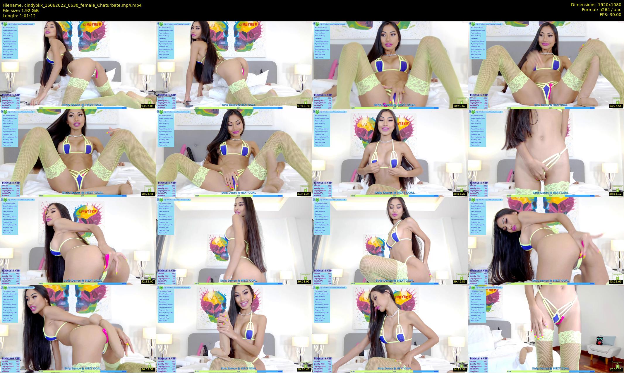 cindybkk — 62 minute Chaturbate female cam show recording, 1080p, Jun 16, 2022