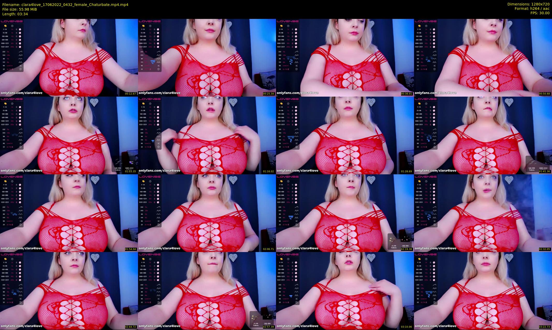 clara4love — 4 minute Chaturbate female cam show recording, 720p, Jun 17, 2022