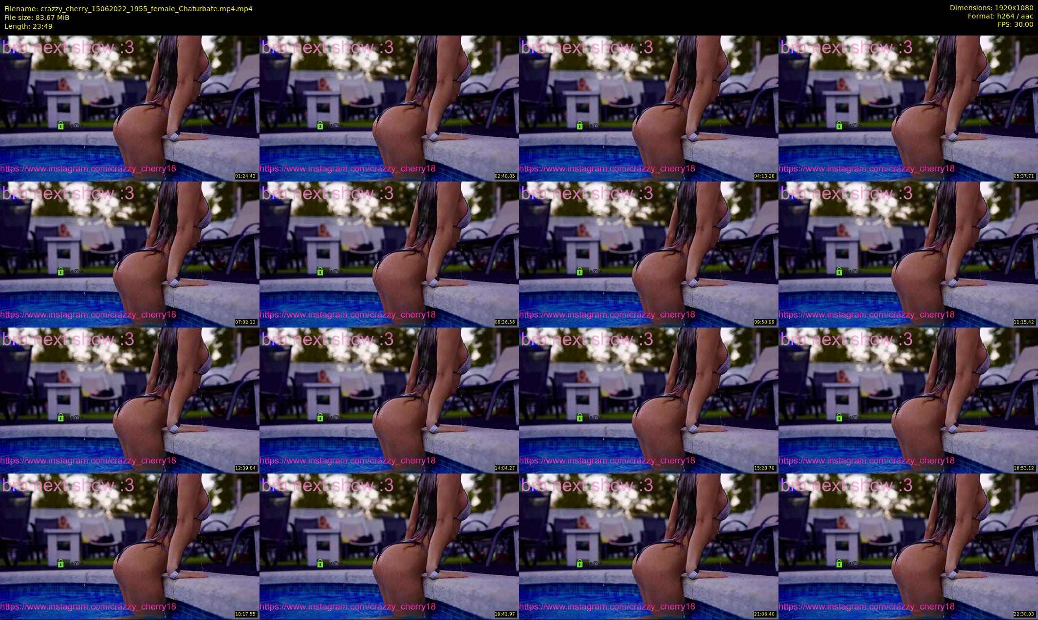 crazzy_cherry — 24 minute Chaturbate female cam show recording, 1080p, Jun 15, 2022