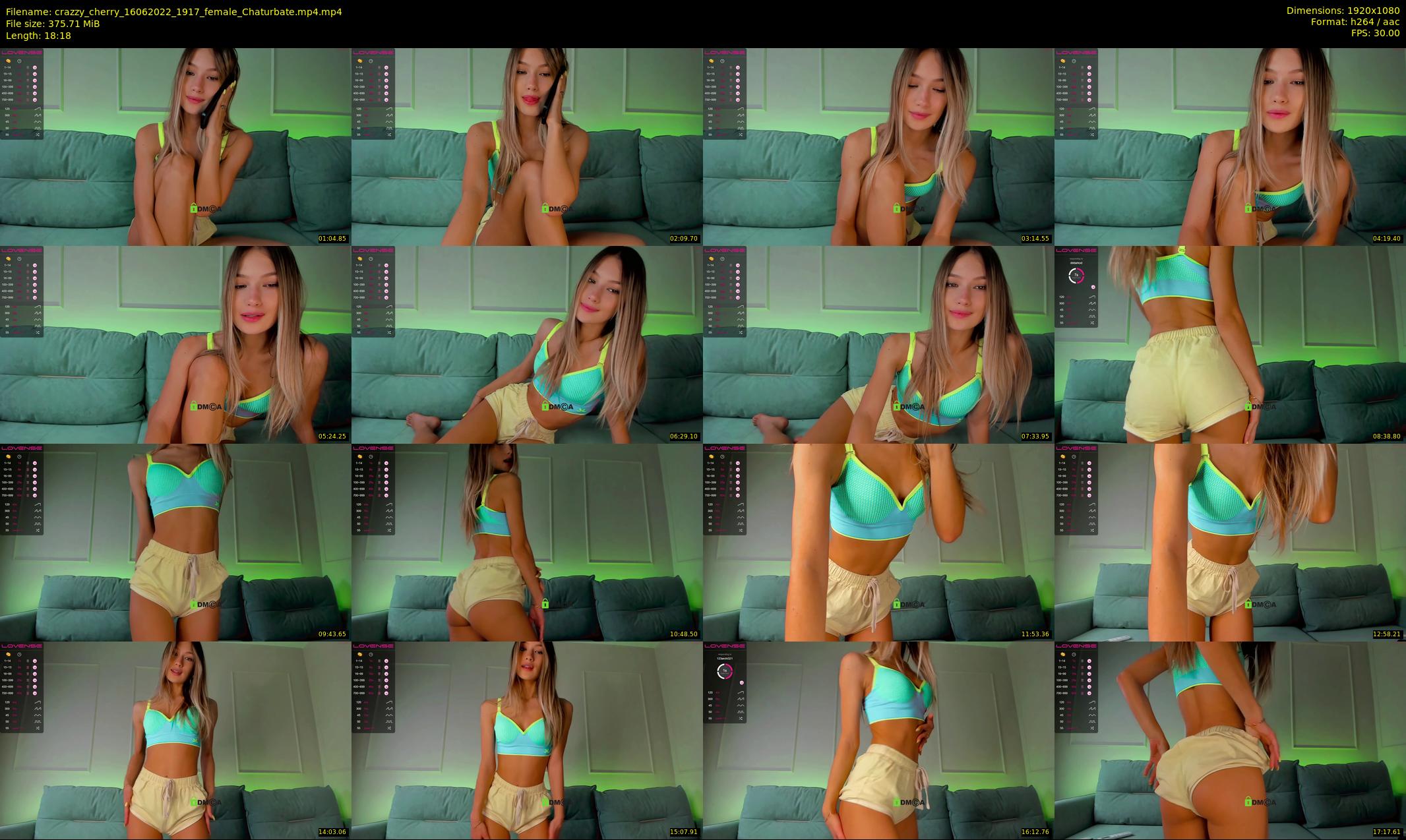 crazzy_cherry — 19 minute Chaturbate female cam show recording, 1080p, Jun 16, 2022