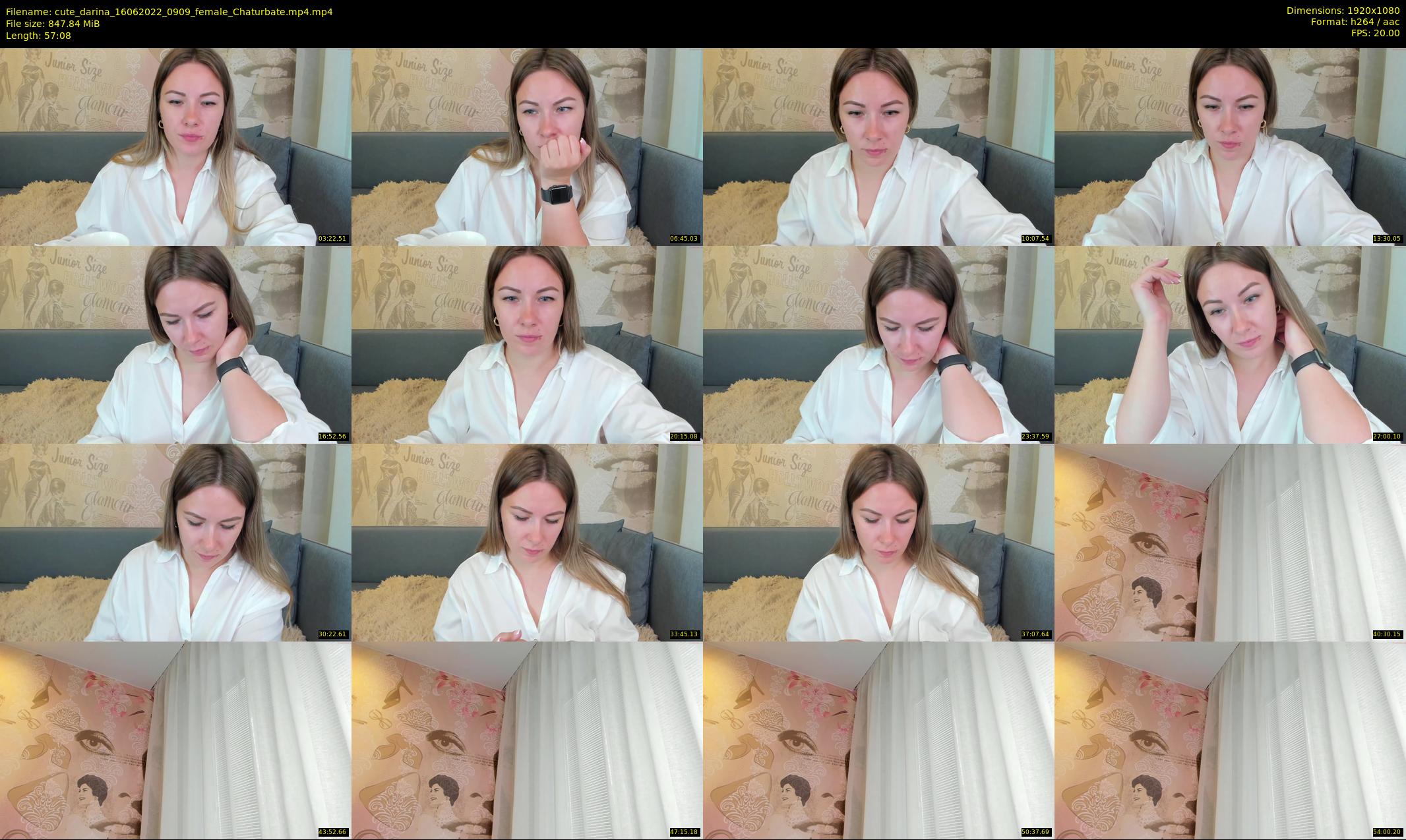 cute_darina — 58 minute Chaturbate female cam show recording, 1080p, Jun 16, 2022