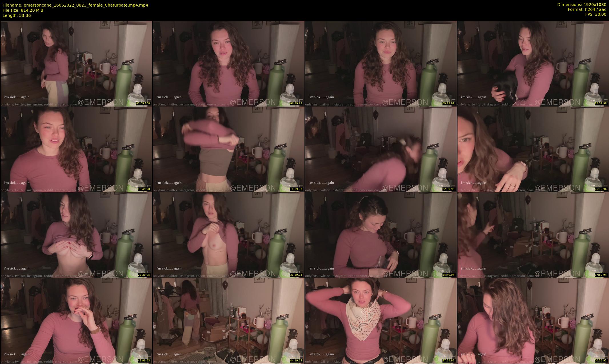 emersoncane — 54 minute Chaturbate female cam show recording, 1080p, Jun 16, 2022