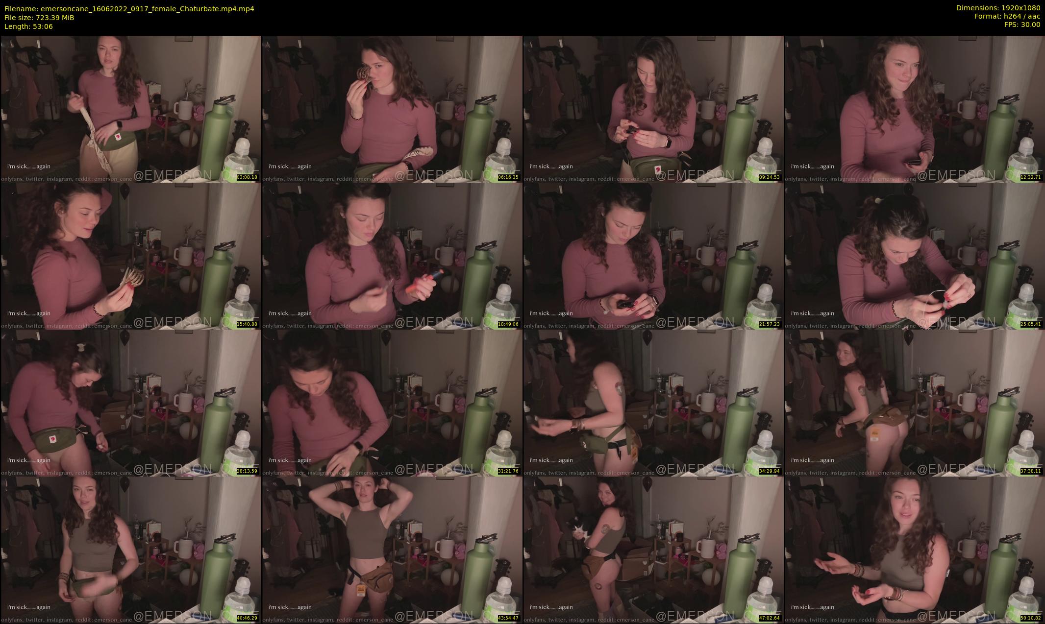 emersoncane — 54 minute Chaturbate female cam show recording, 1080p, Jun 16, 2022
