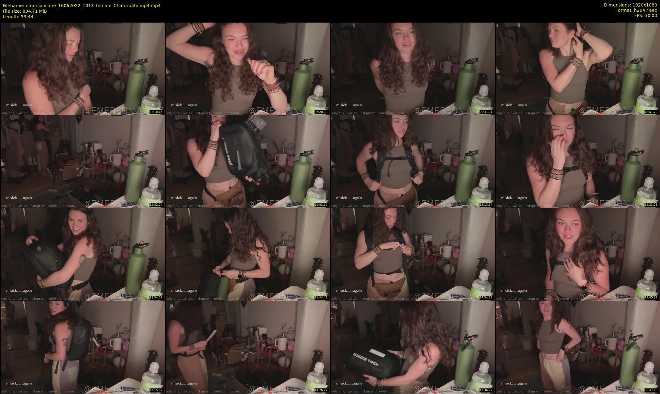 emersoncane — 54 minute Chaturbate female cam show recording, 1080p, Jun 16, 2022