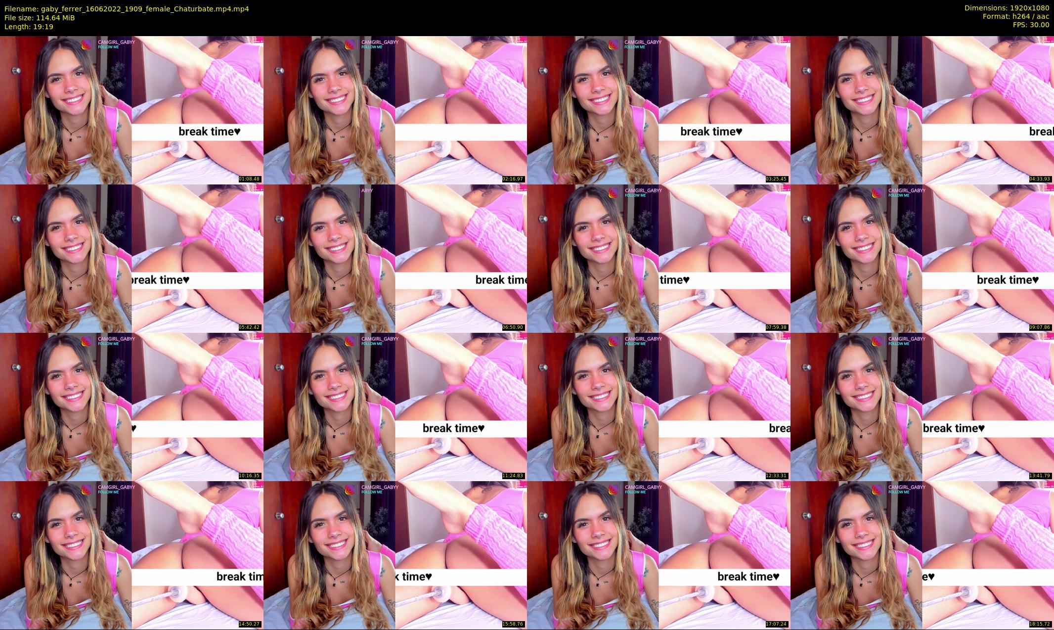 gaby_ferrer — 20 minute Chaturbate female cam show recording, 1080p, Jun 16, 2022
