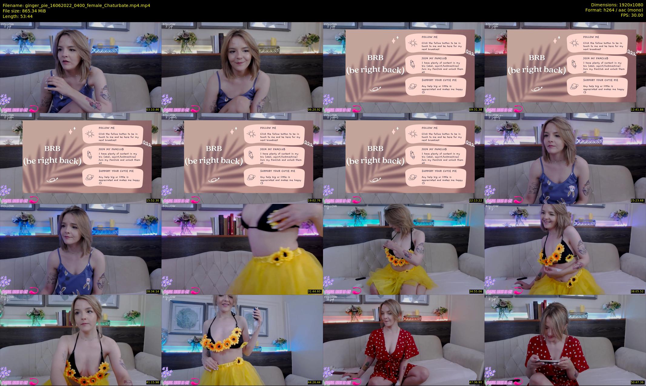 ginger_pie — 54 minute Chaturbate female cam show recording, 1080p, Jun 16, 2022