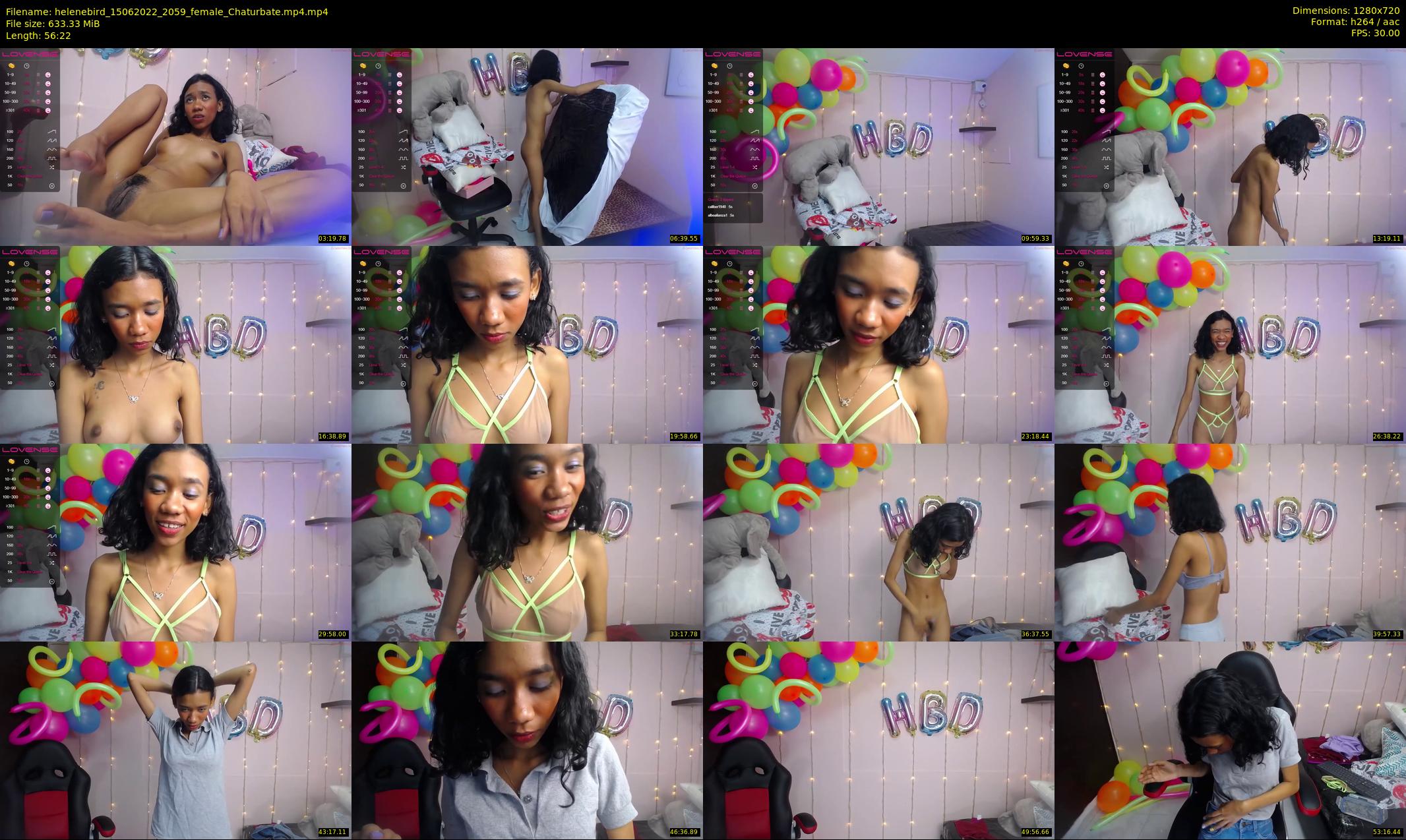 helenebird — 57 minute Chaturbate female cam show recording, 720p, Jun 15, 2022