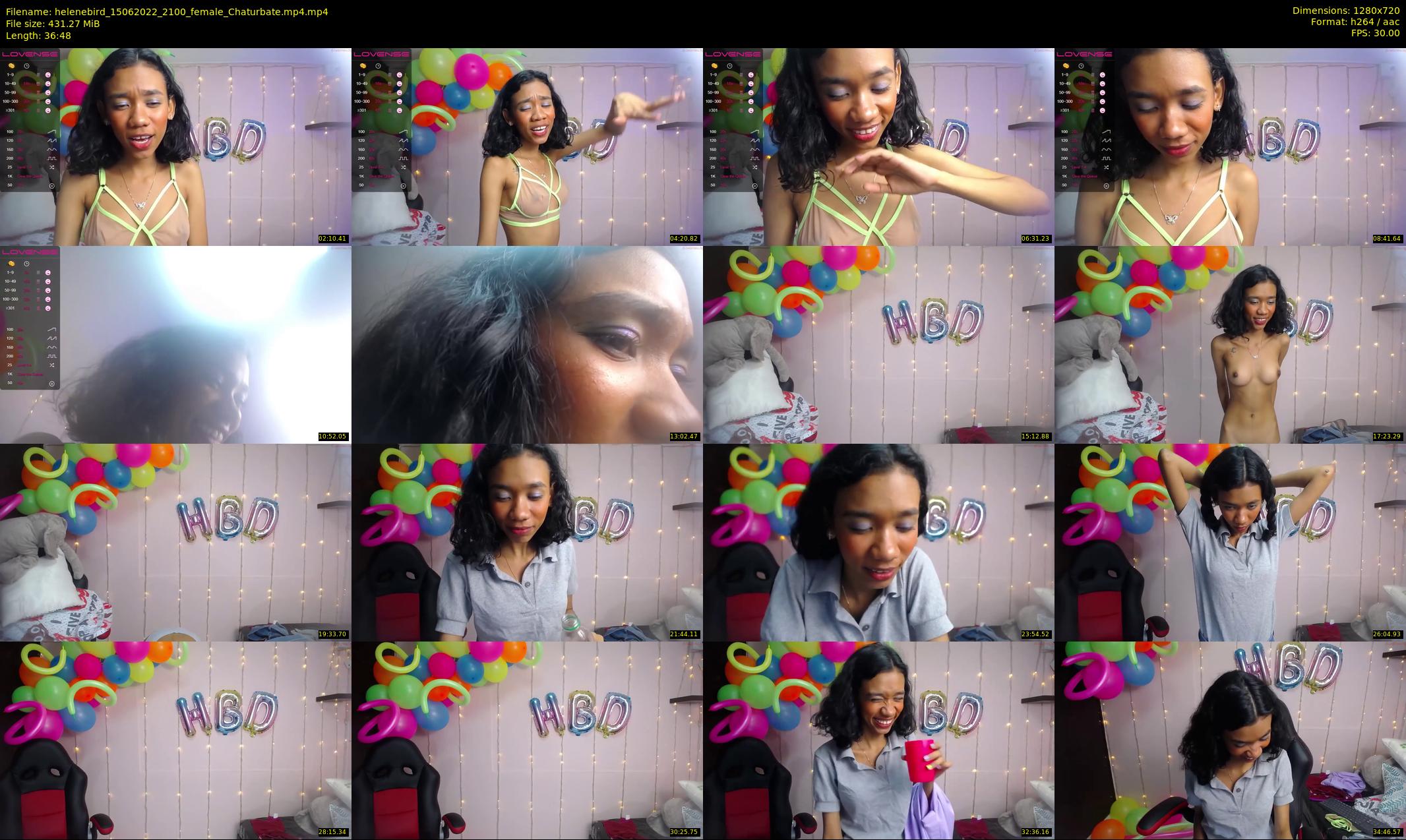 helenebird — 37 minute Chaturbate female cam show recording, 720p, Jun 15, 2022