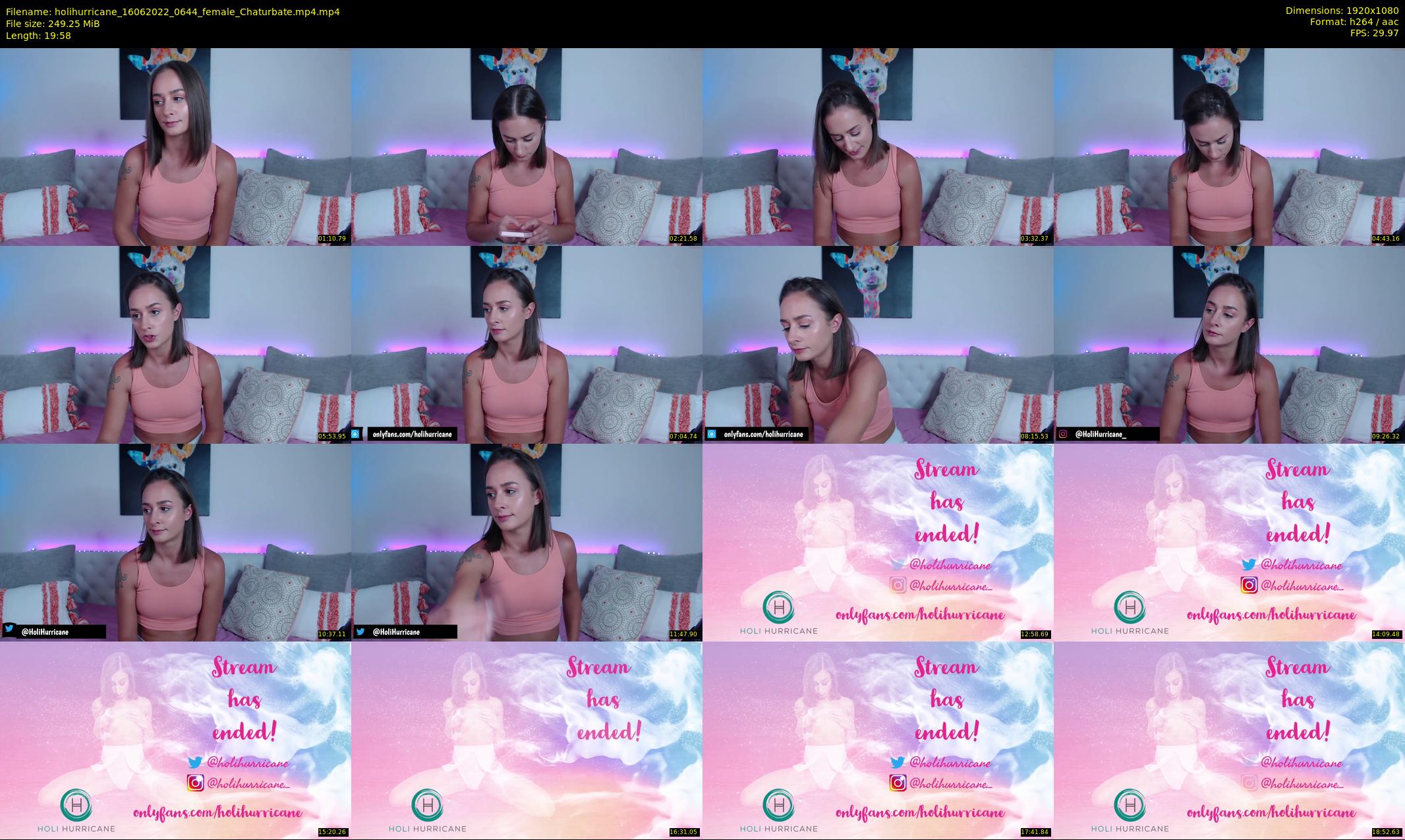 holihurricane — 20 minute Chaturbate female cam show recording, 1080p, Jun 16, 2022