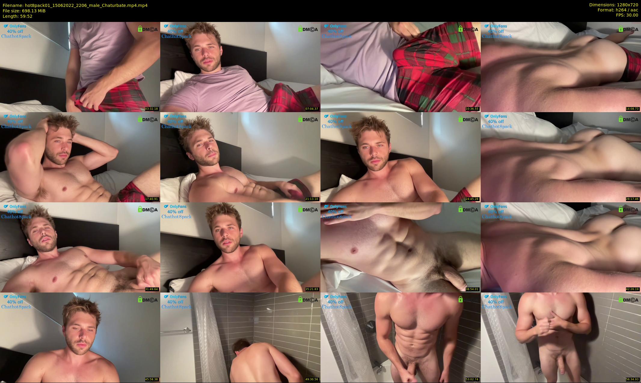 hot8pack01 — 60 minute Chaturbate male cam show recording, 720p, Jun 15, 2022