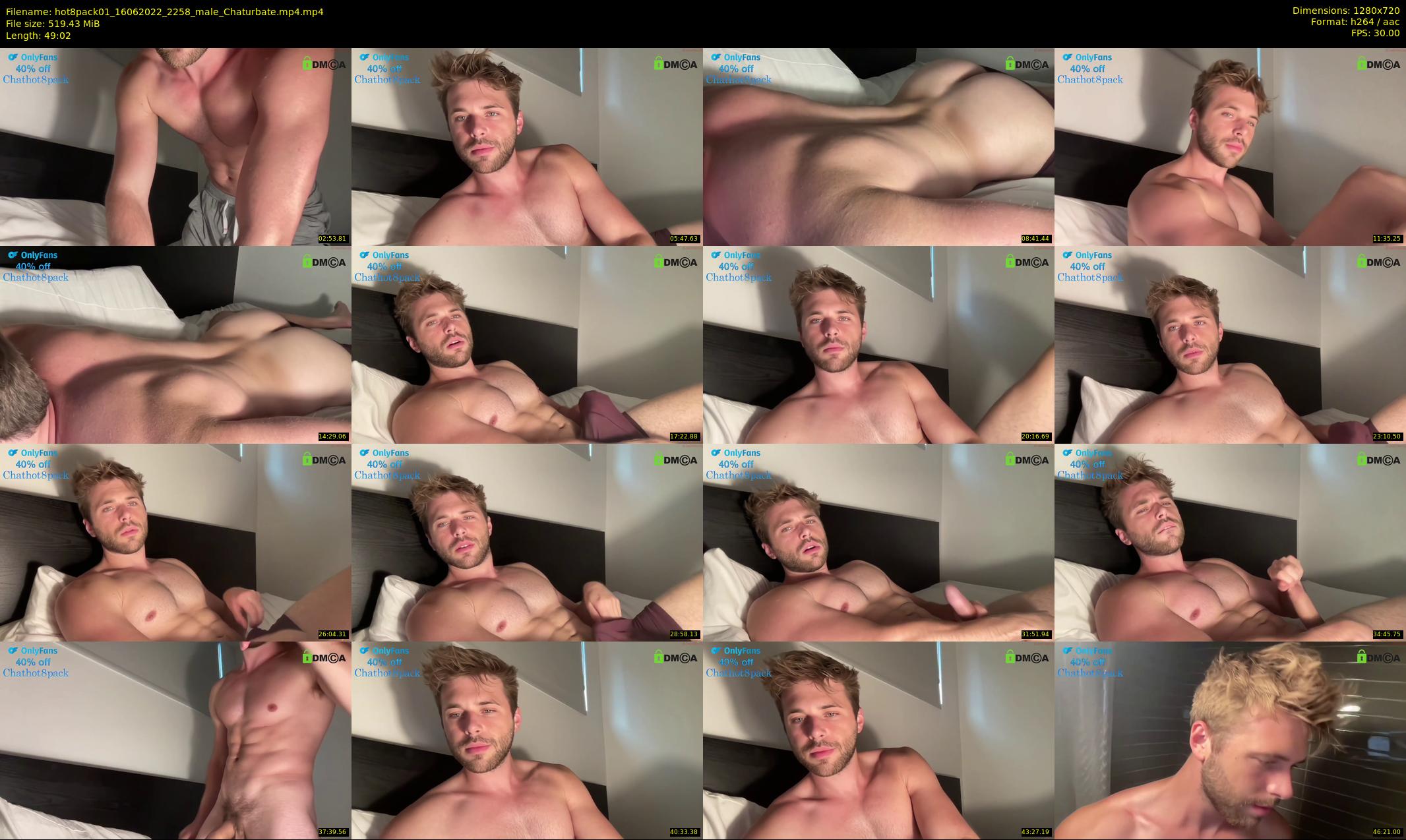 hot8pack01 — 50 minute Chaturbate male cam show recording, 720p, Jun 16, 2022