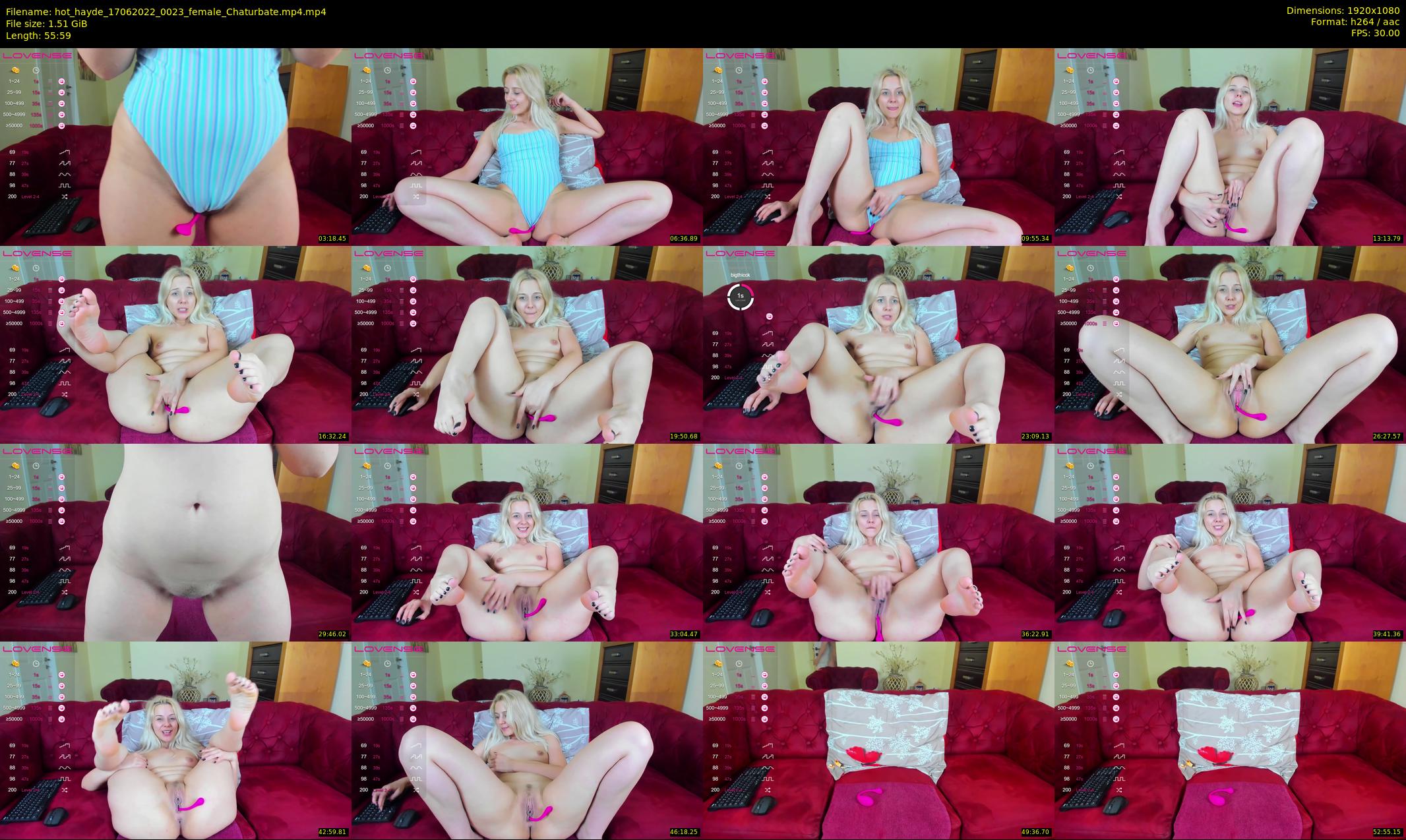 hot_hayde — 56 minute Chaturbate female cam show recording, 1080p, Jun 17, 2022
