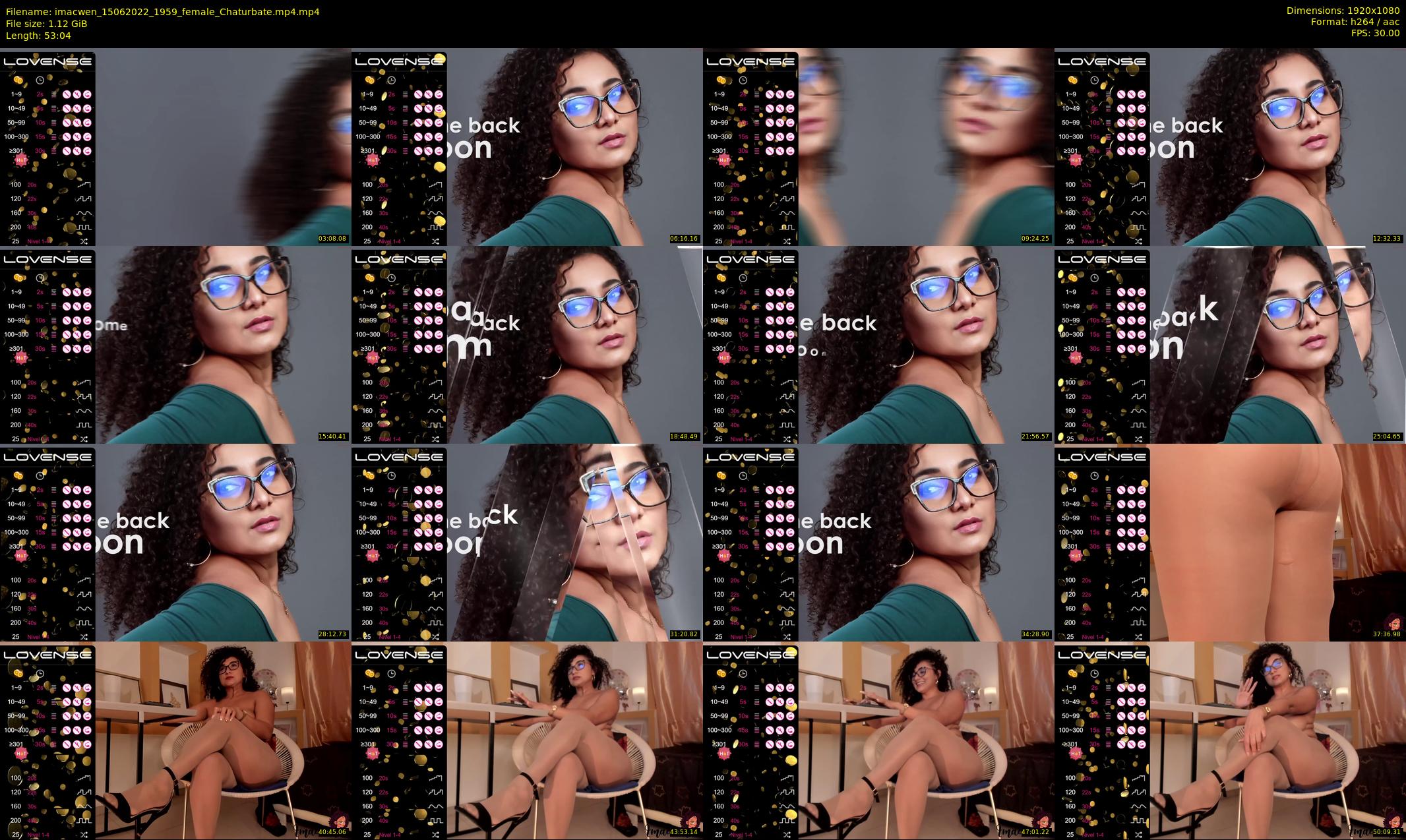 imacwen — 54 minute Chaturbate female cam show recording, 1080p, Jun 15, 2022