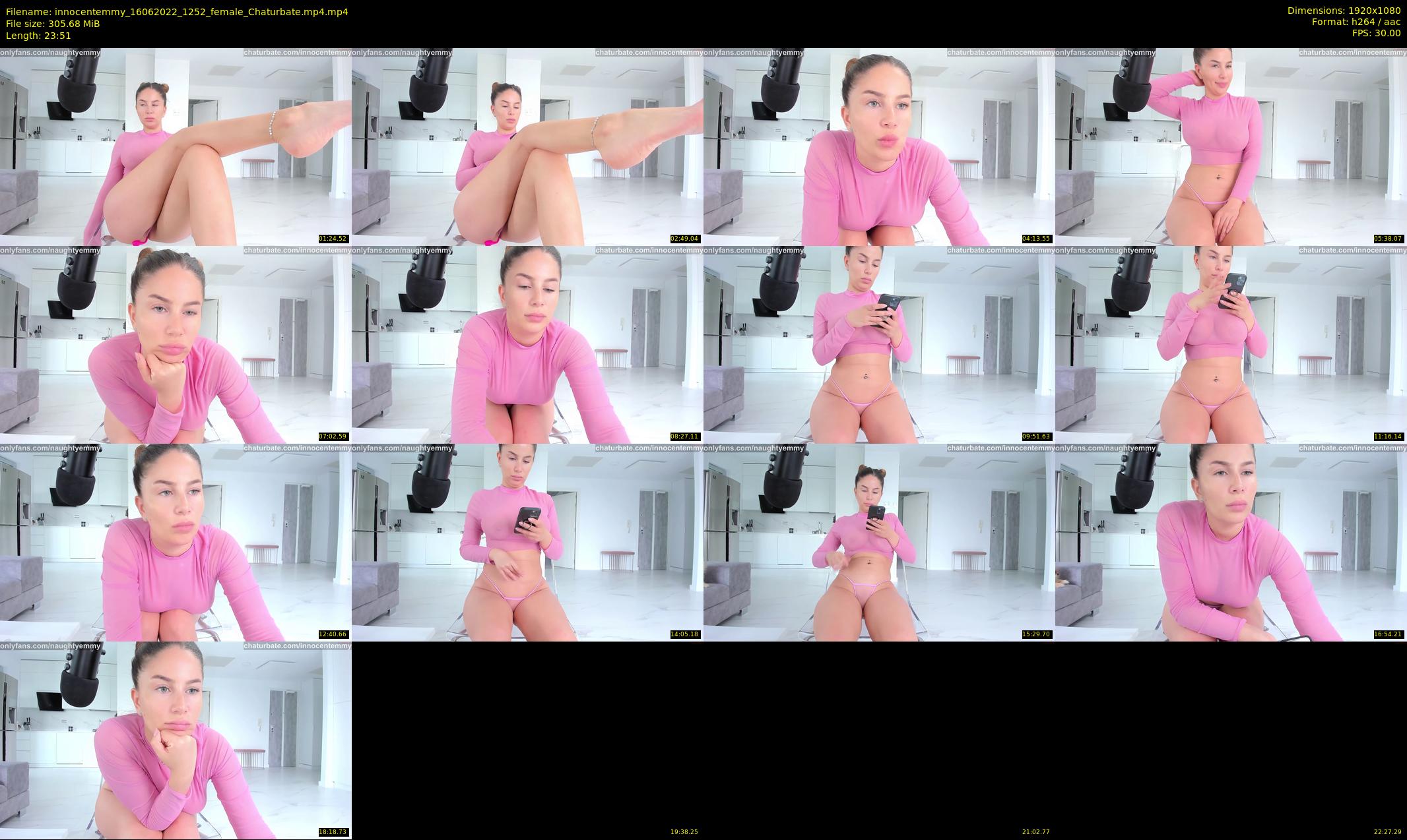 innocentemmy — 24 minute Chaturbate female cam show recording, 1080p, Jun 16, 2022