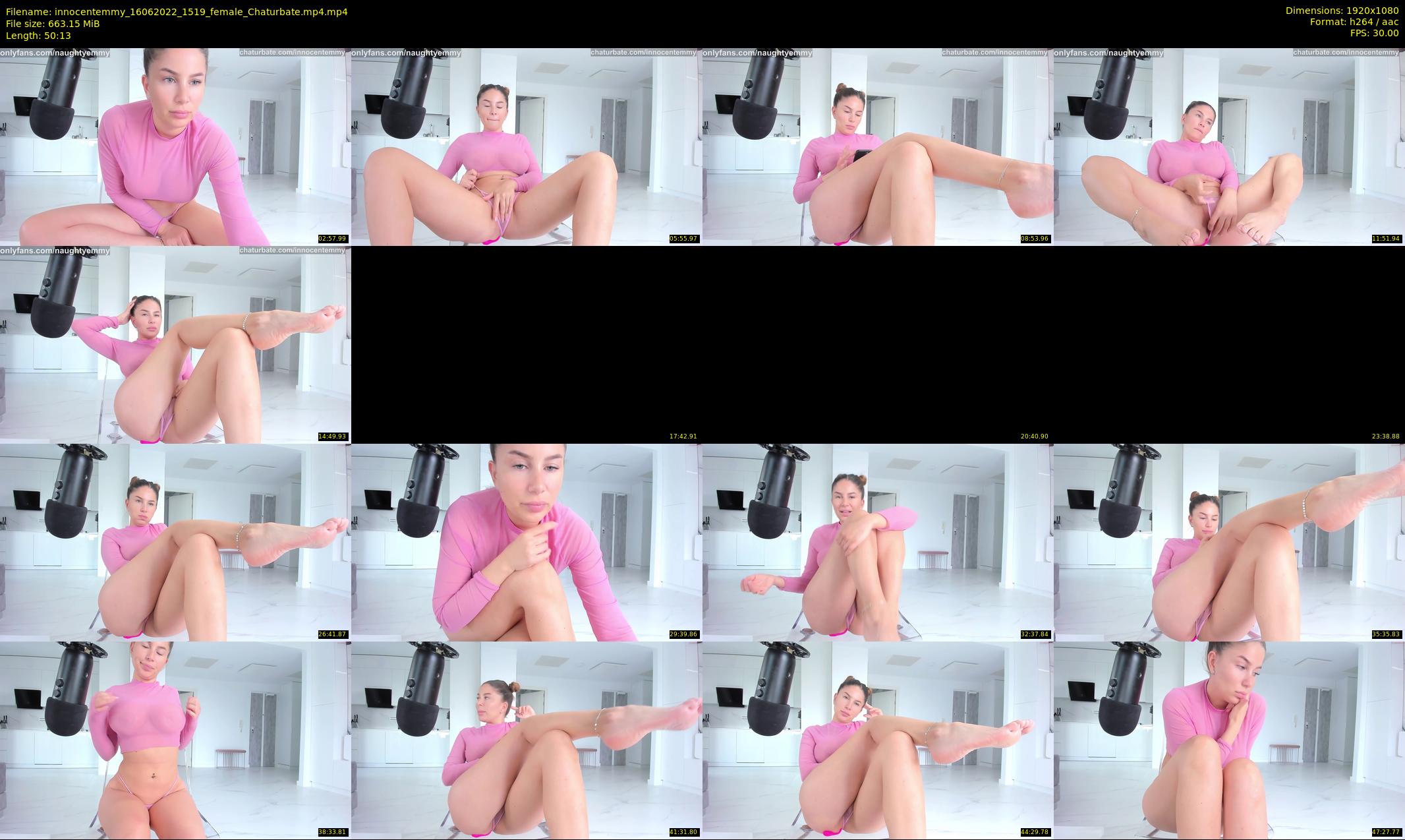 innocentemmy — 51 minute Chaturbate female cam show recording, 1080p, Jun 16, 2022