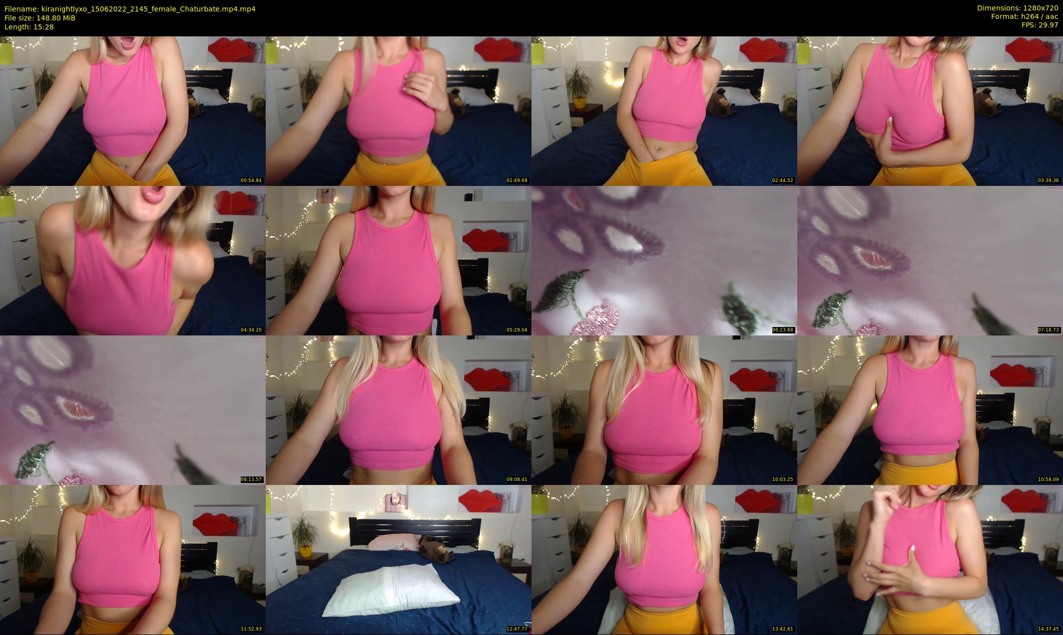 kiranightlyxo — 16 minute Chaturbate female cam show recording, 720p, Jun 15, 2022