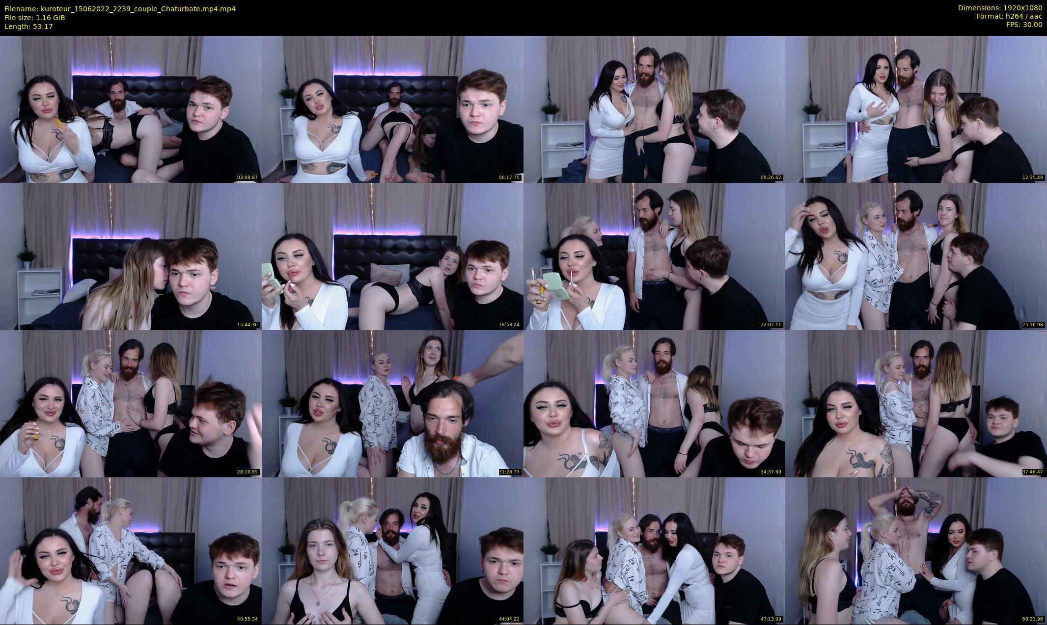 kuroteur — 54 minute Chaturbate couple cam show recording, 1080p, Jun 15, 2022