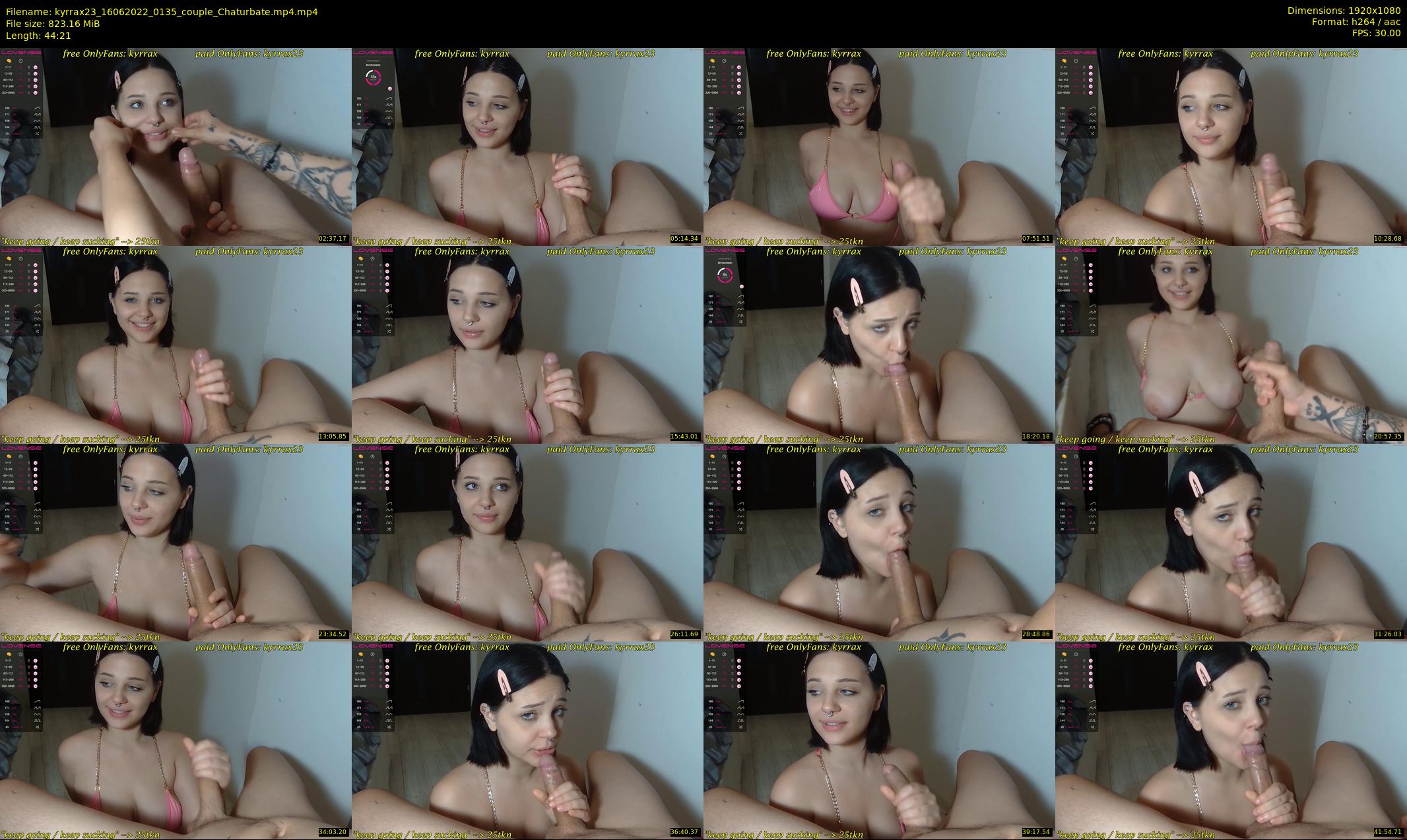 kyrrax23 — 45 minute Chaturbate couple cam show recording, 1080p, Jun 16, 2022