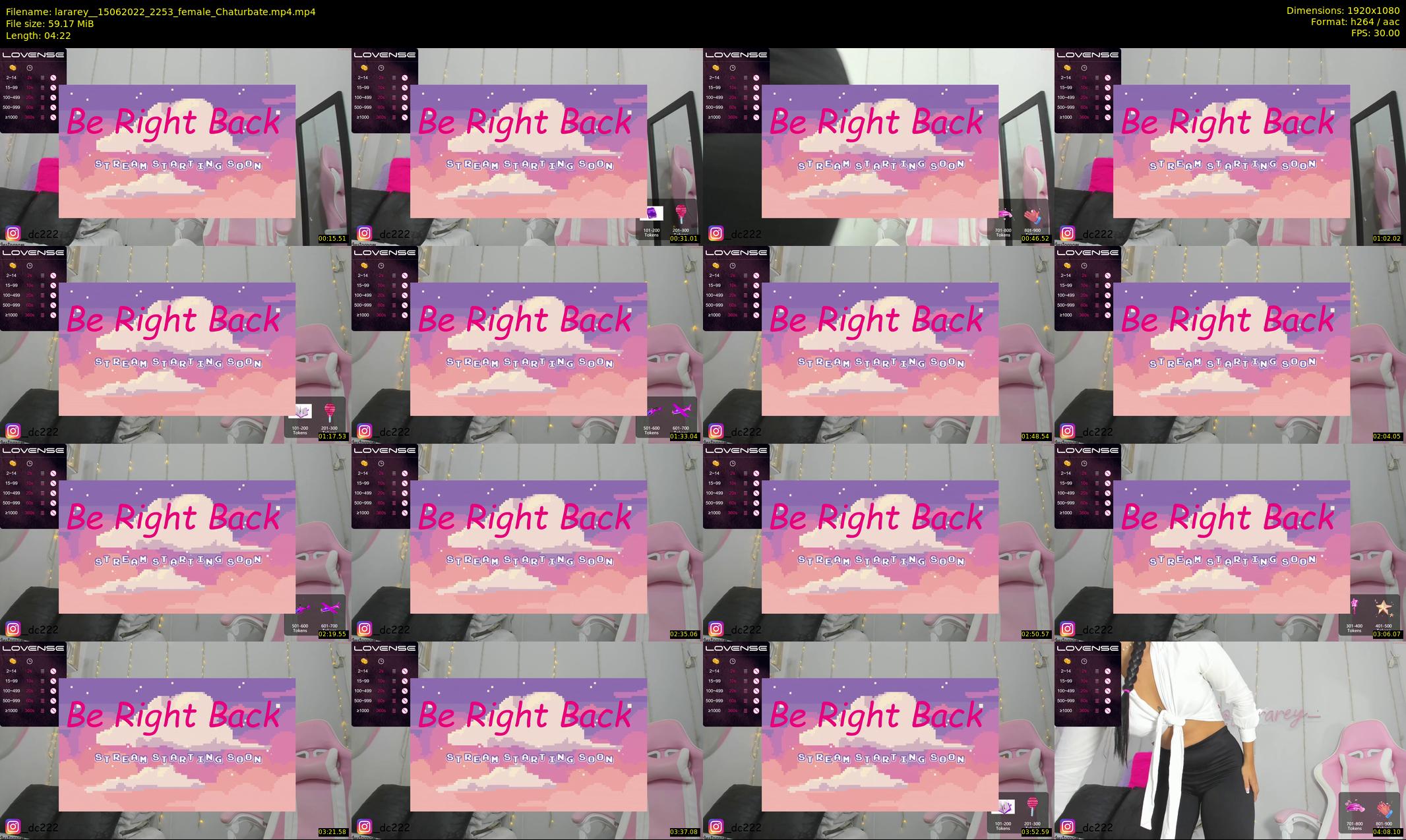 lararey_ — 5 minute Chaturbate female cam show recording, 1080p, Jun 15, 2022