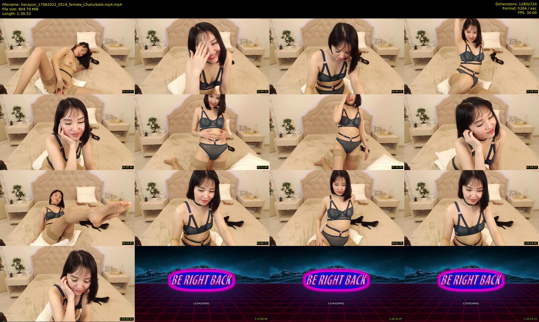 lianayun — 91 minute Chaturbate female cam show recording, 720p, Jun 17, 2022