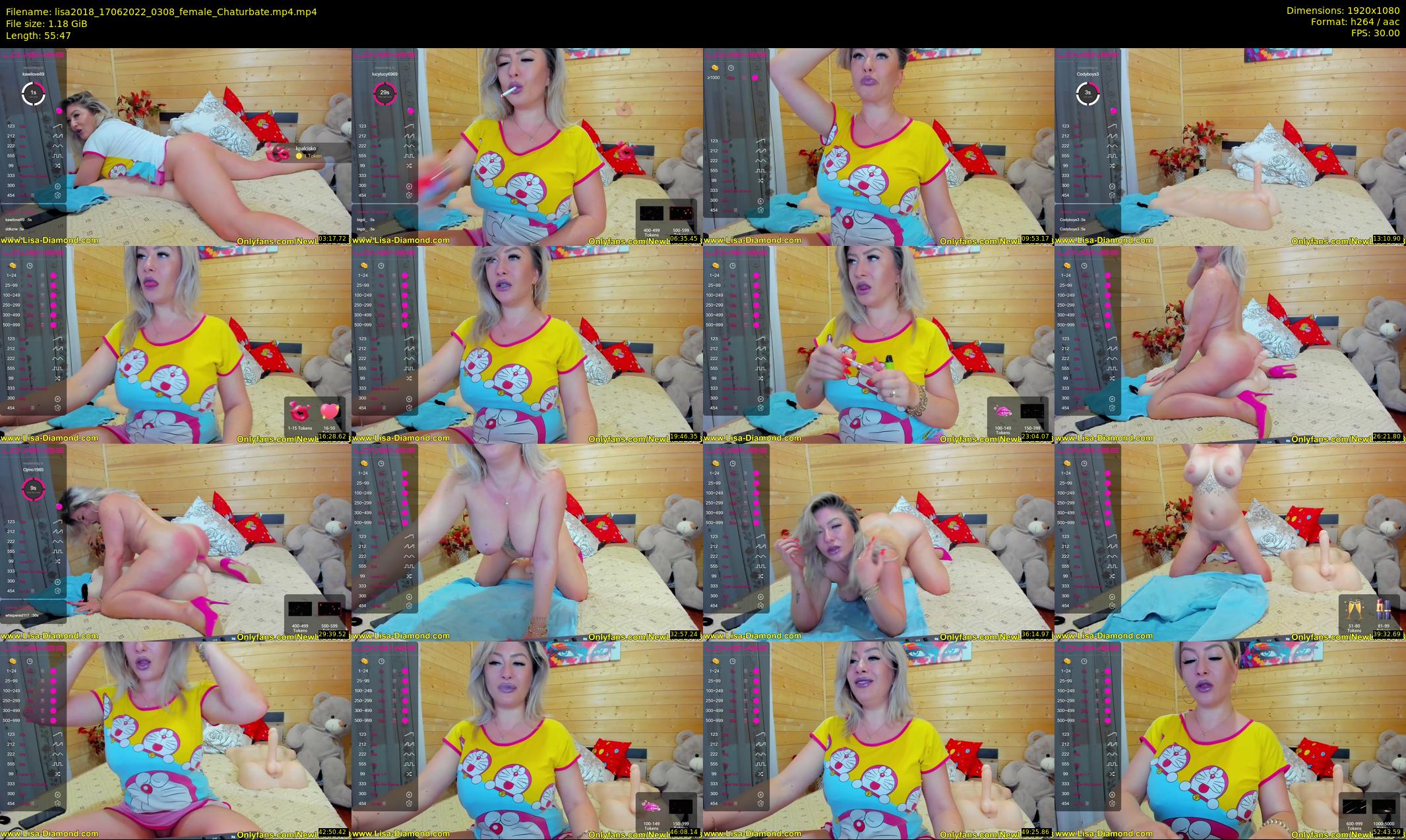 lisa2018 — 56 minute Chaturbate female cam show recording, 1080p, Jun 17, 2022