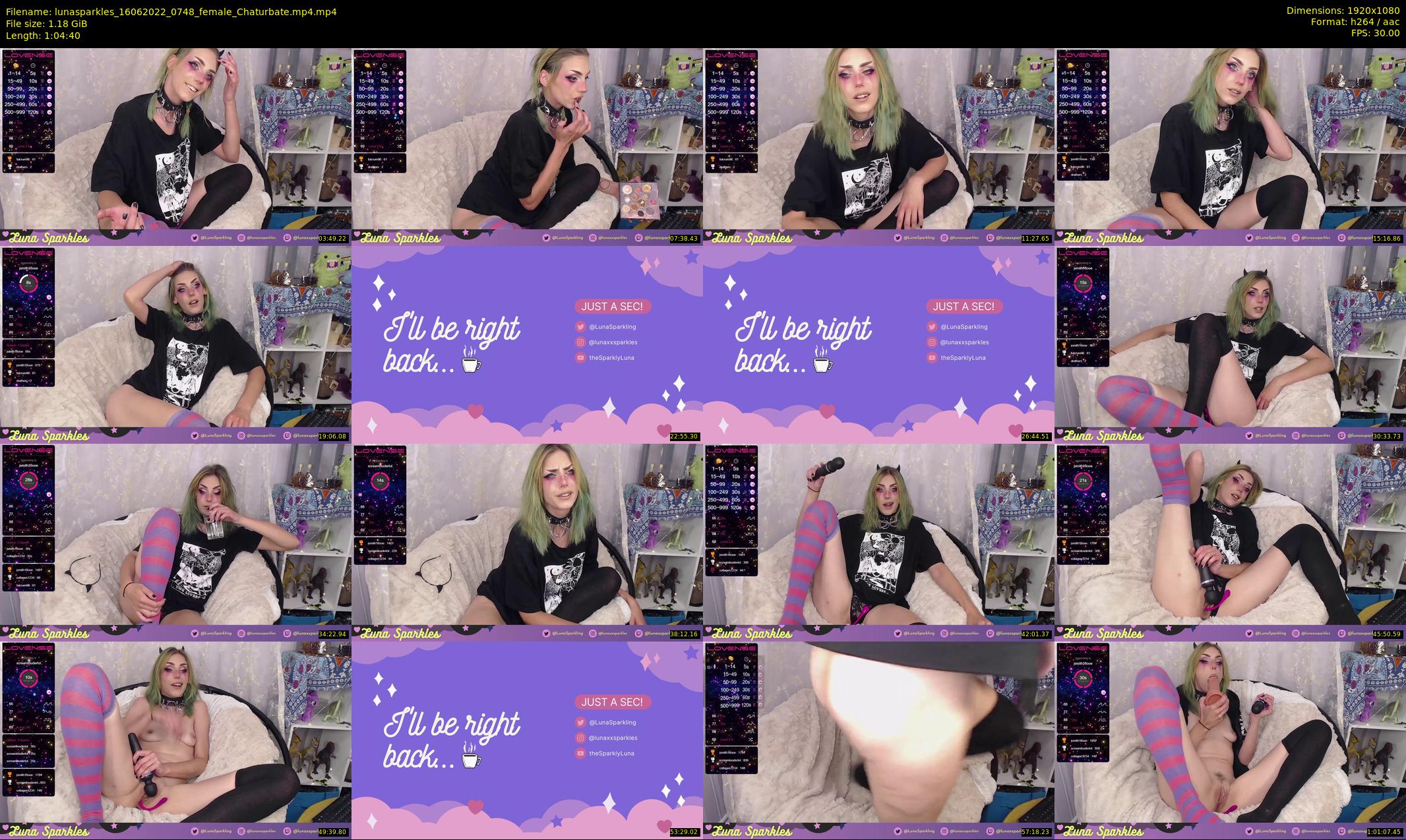lunasparkles — 65 minute Chaturbate female cam show recording, 1080p, Jun 16, 2022