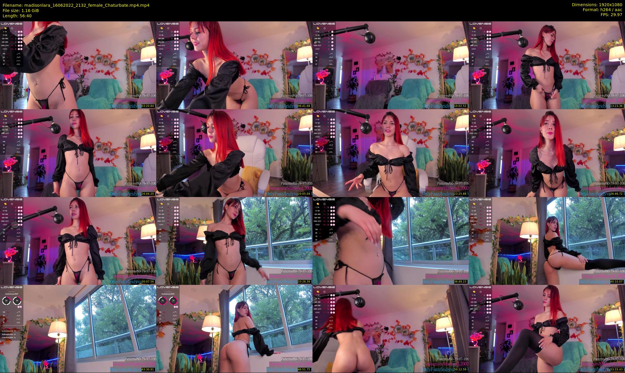 madisonlara — 57 minute Chaturbate female cam show recording, 1080p, Jun 16, 2022