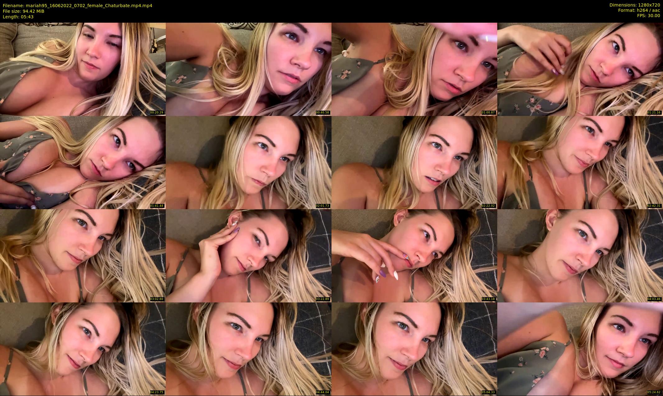 mariah95 — 6 minute Chaturbate female cam show recording, 720p, Jun 16, 2022