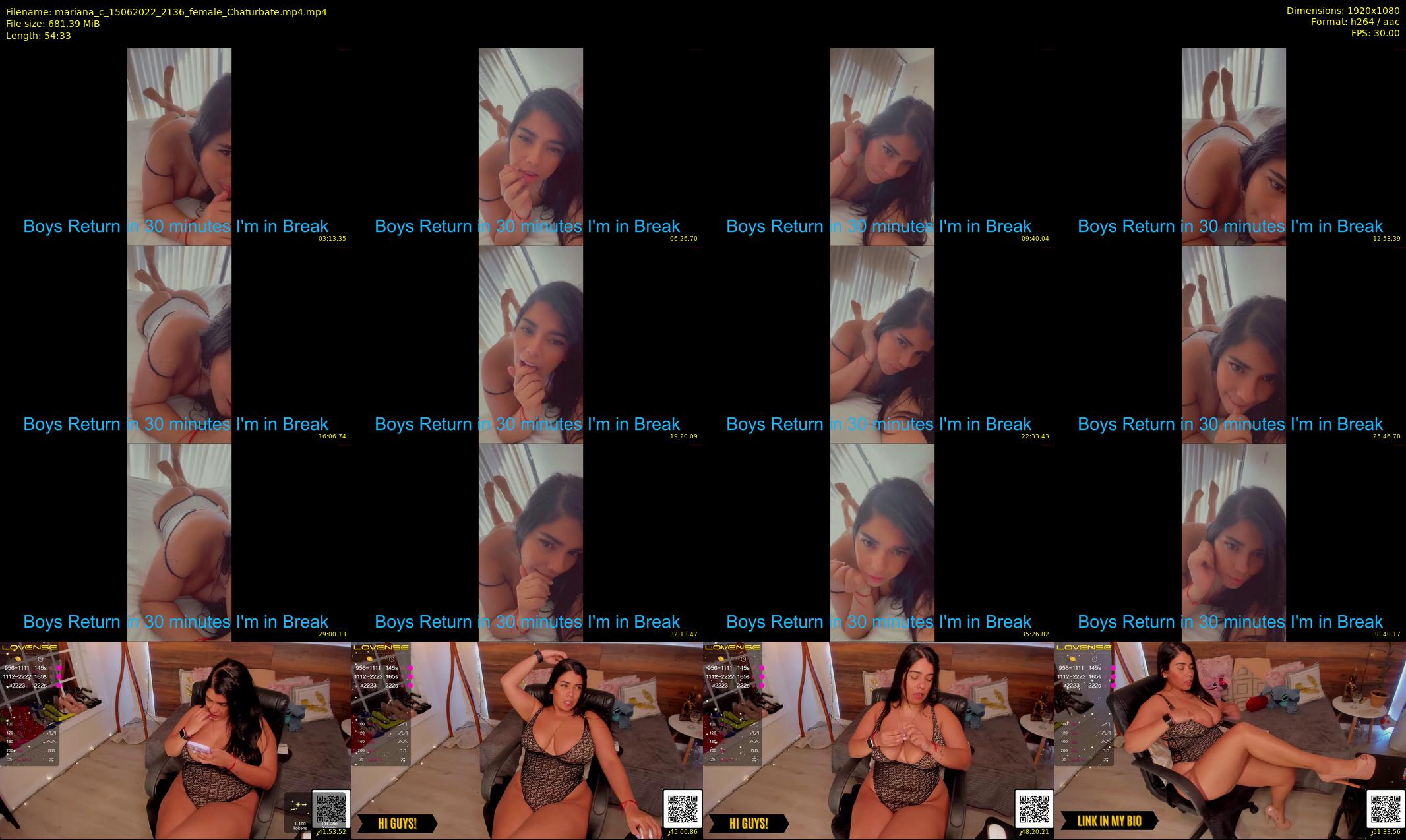 mariana_c — 55 minute Chaturbate female cam show recording, 1080p, Jun 15, 2022