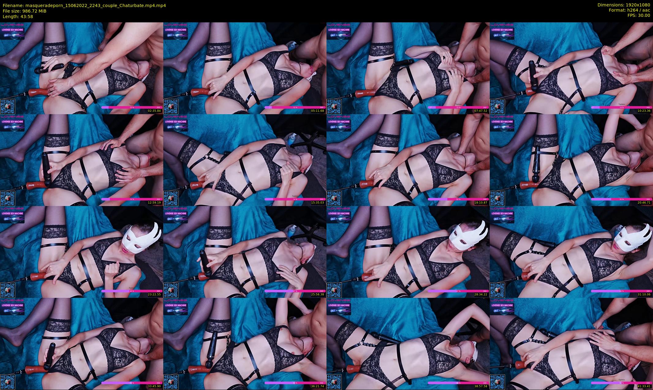 masqueradeporn — 44 minute Chaturbate couple cam show recording, 1080p, Jun 15, 2022