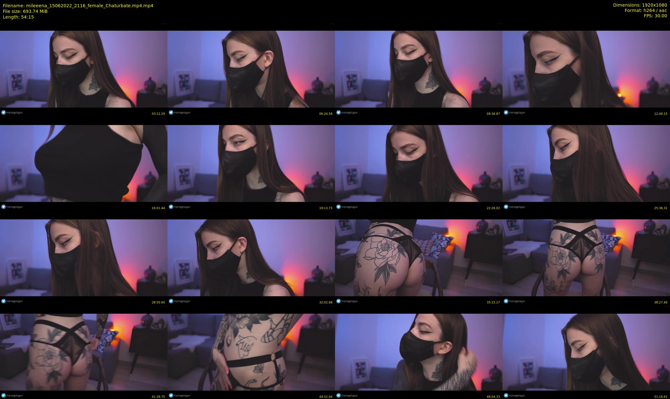 mileeena — 55 minute Chaturbate female cam show recording, 1080p, Jun 15, 2022