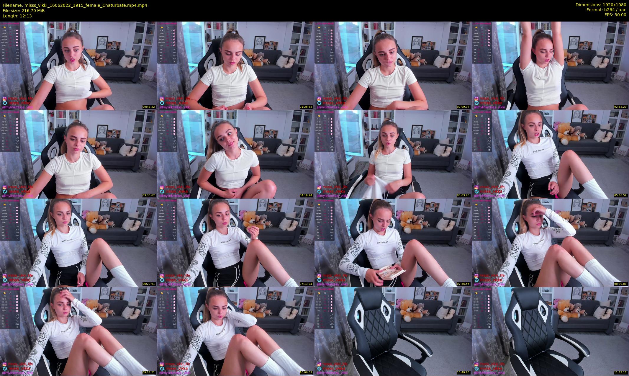 misss_vikki — 13 minute Chaturbate female cam show recording, 1080p, Jun 16, 2022