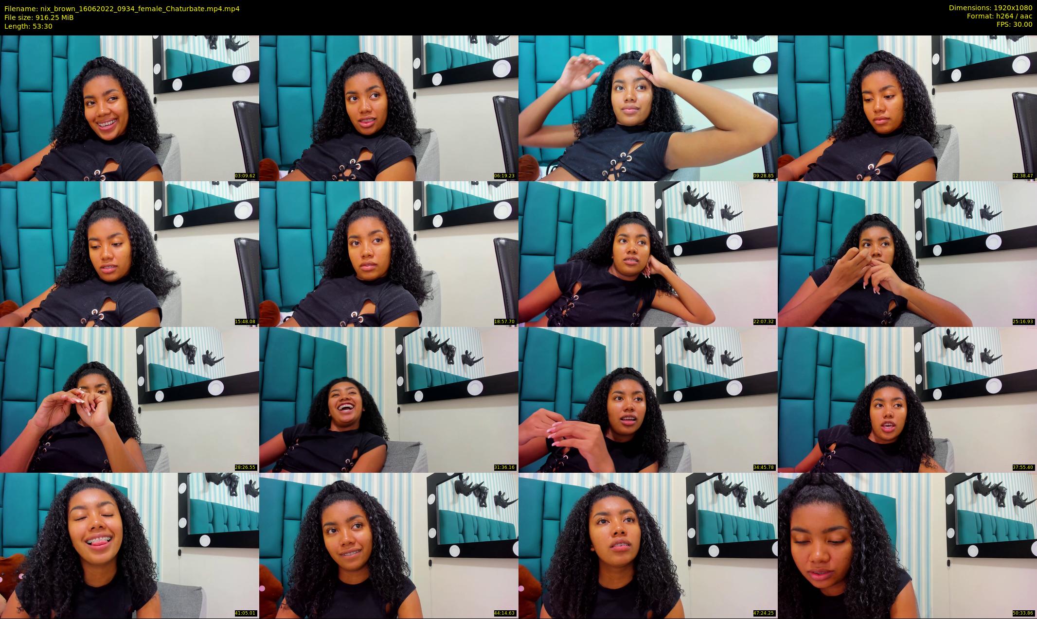 nix_brown — 54 minute Chaturbate female cam show recording, 1080p, Jun 16, 2022