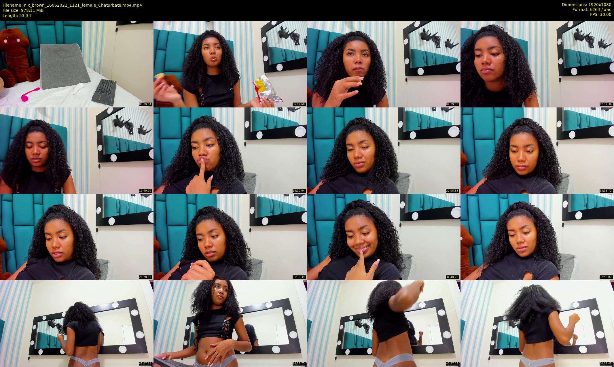 nix_brown — 54 minute Chaturbate female cam show recording, 1080p, Jun 16, 2022