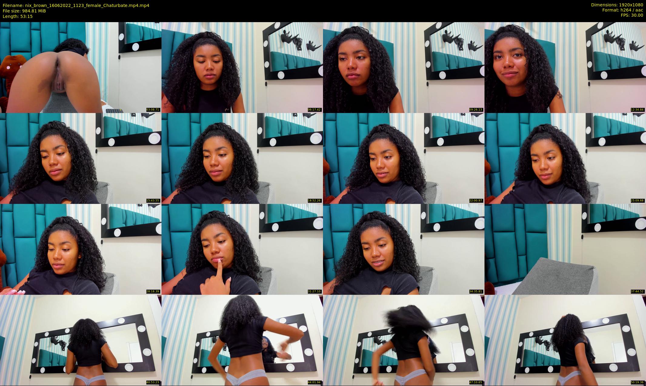 nix_brown — 54 minute Chaturbate female cam show recording, 1080p, Jun 16, 2022