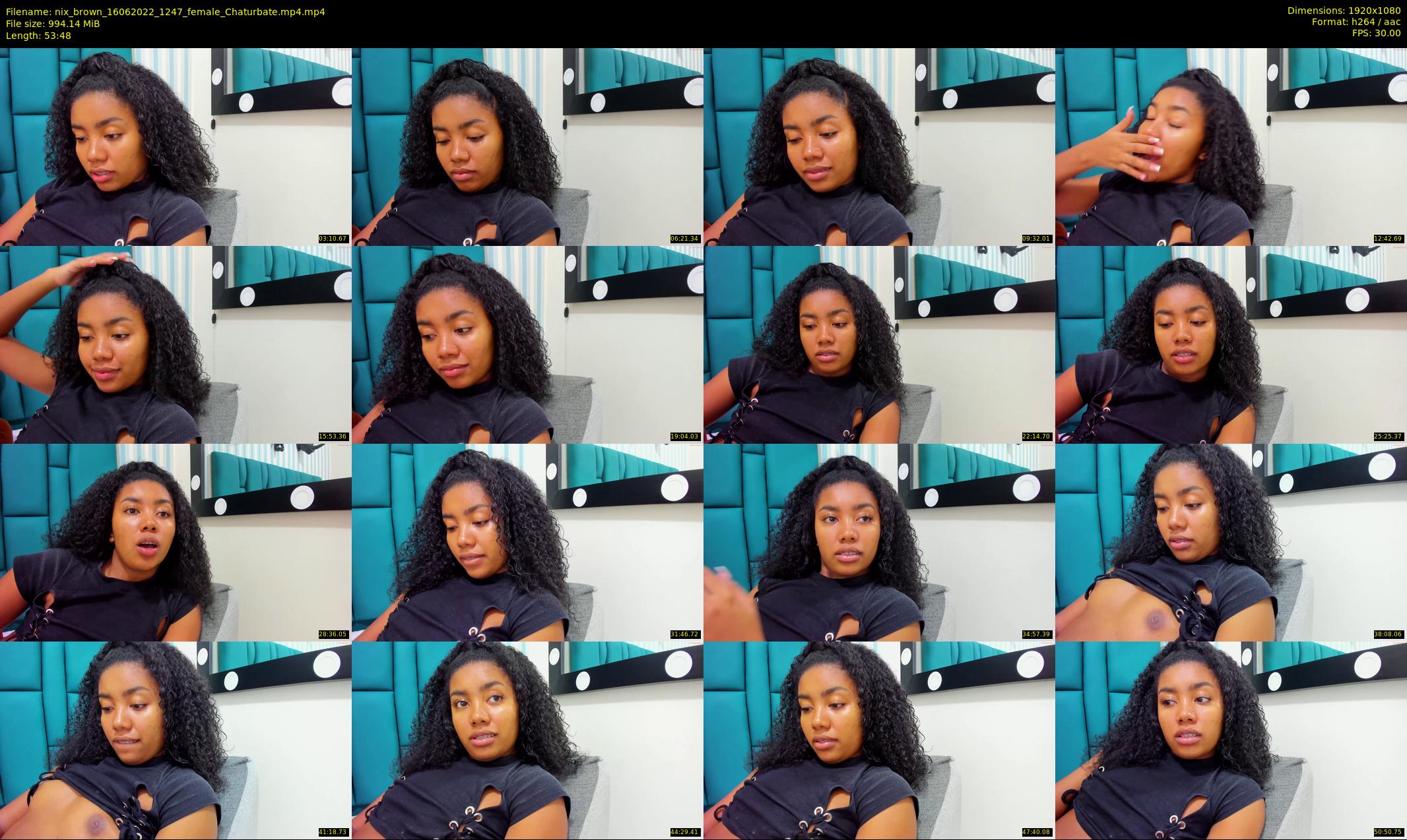 nix_brown — 54 minute Chaturbate female cam show recording, 1080p, Jun 16, 2022