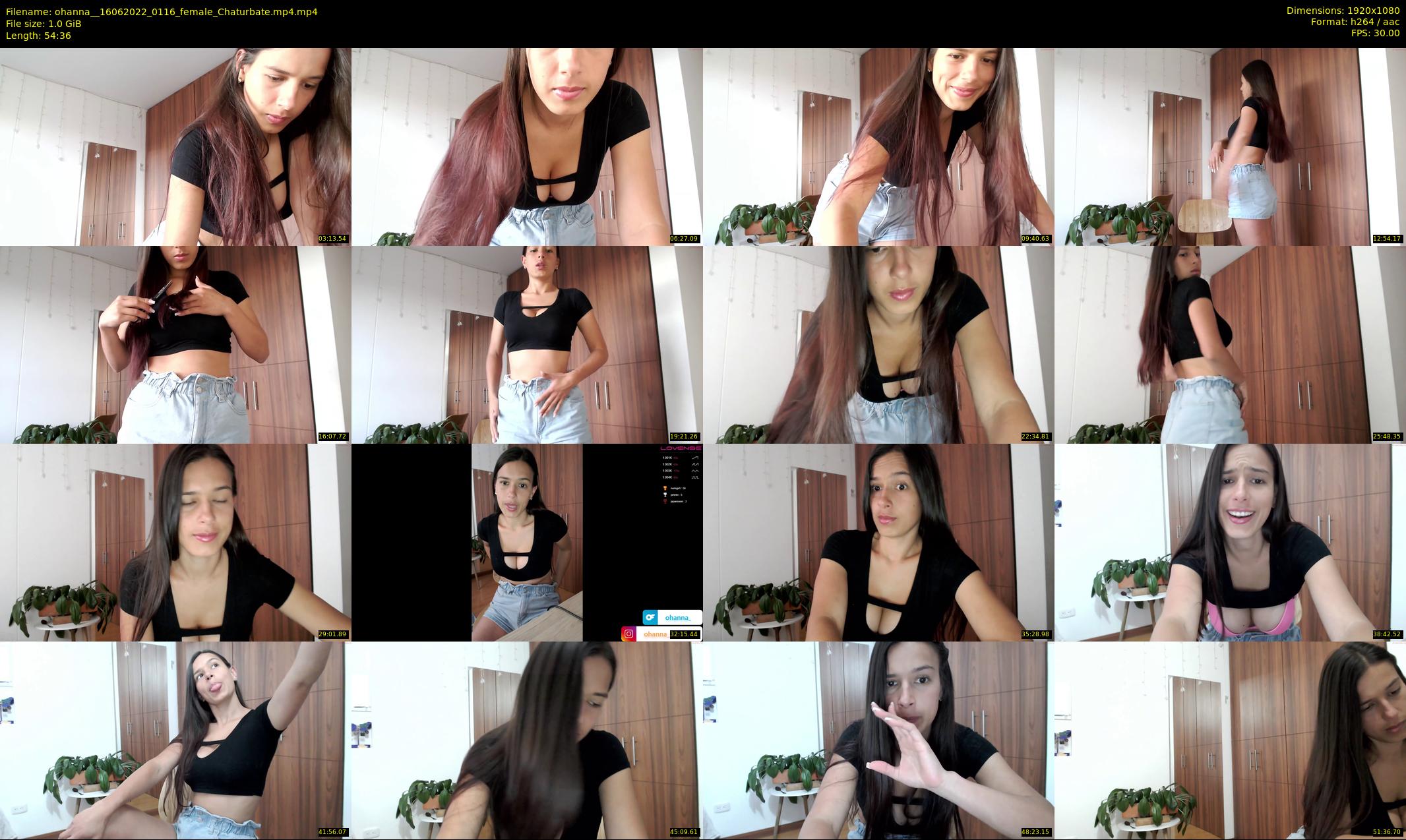 ohanna_ — 55 minute Chaturbate female cam show recording, 1080p, Jun 16, 2022