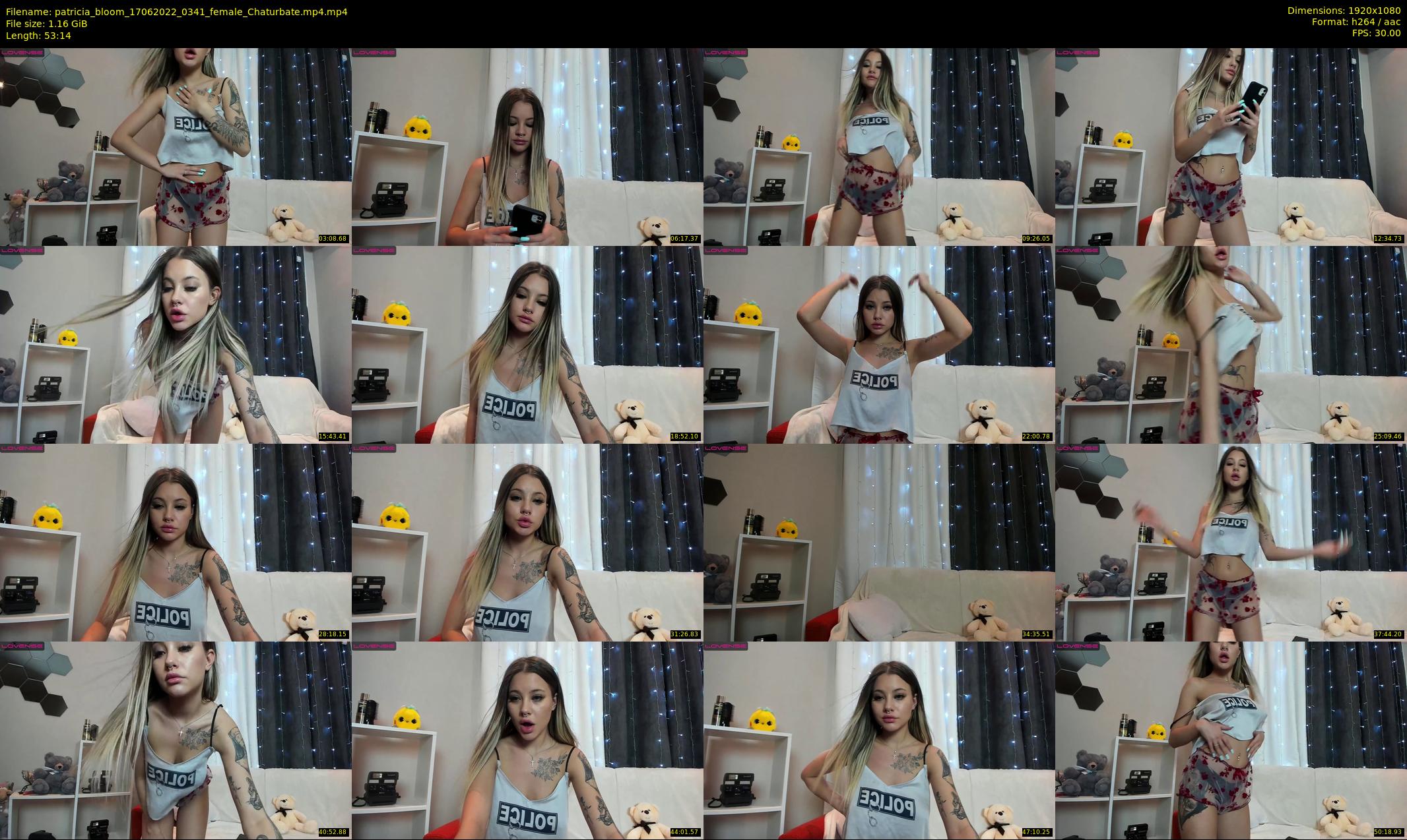 patricia_bloom — 54 minute Chaturbate female cam show recording, 1080p, Jun 17, 2022