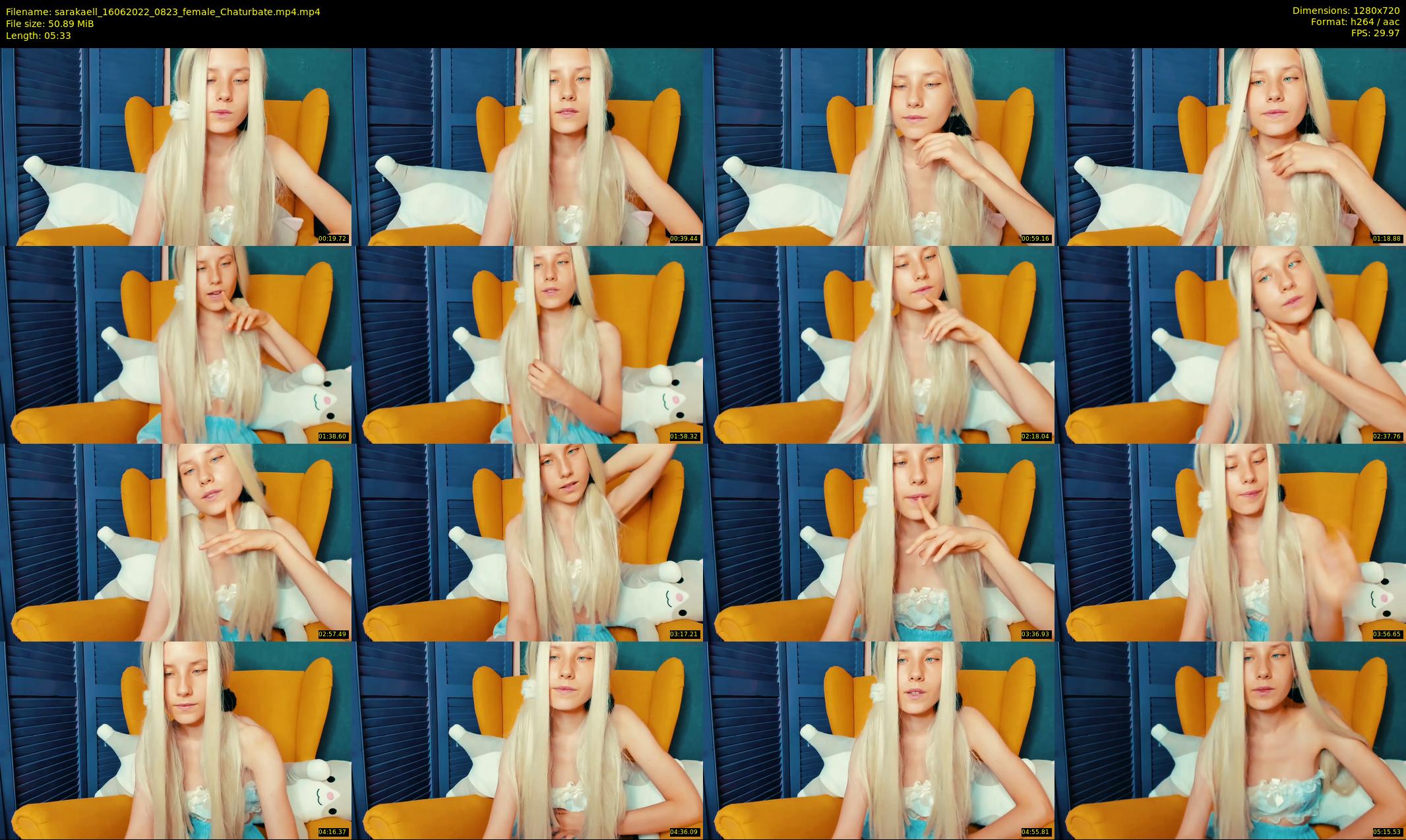 sarakaell — 6 minute Chaturbate female cam show recording, 720p, Jun 16, 2022