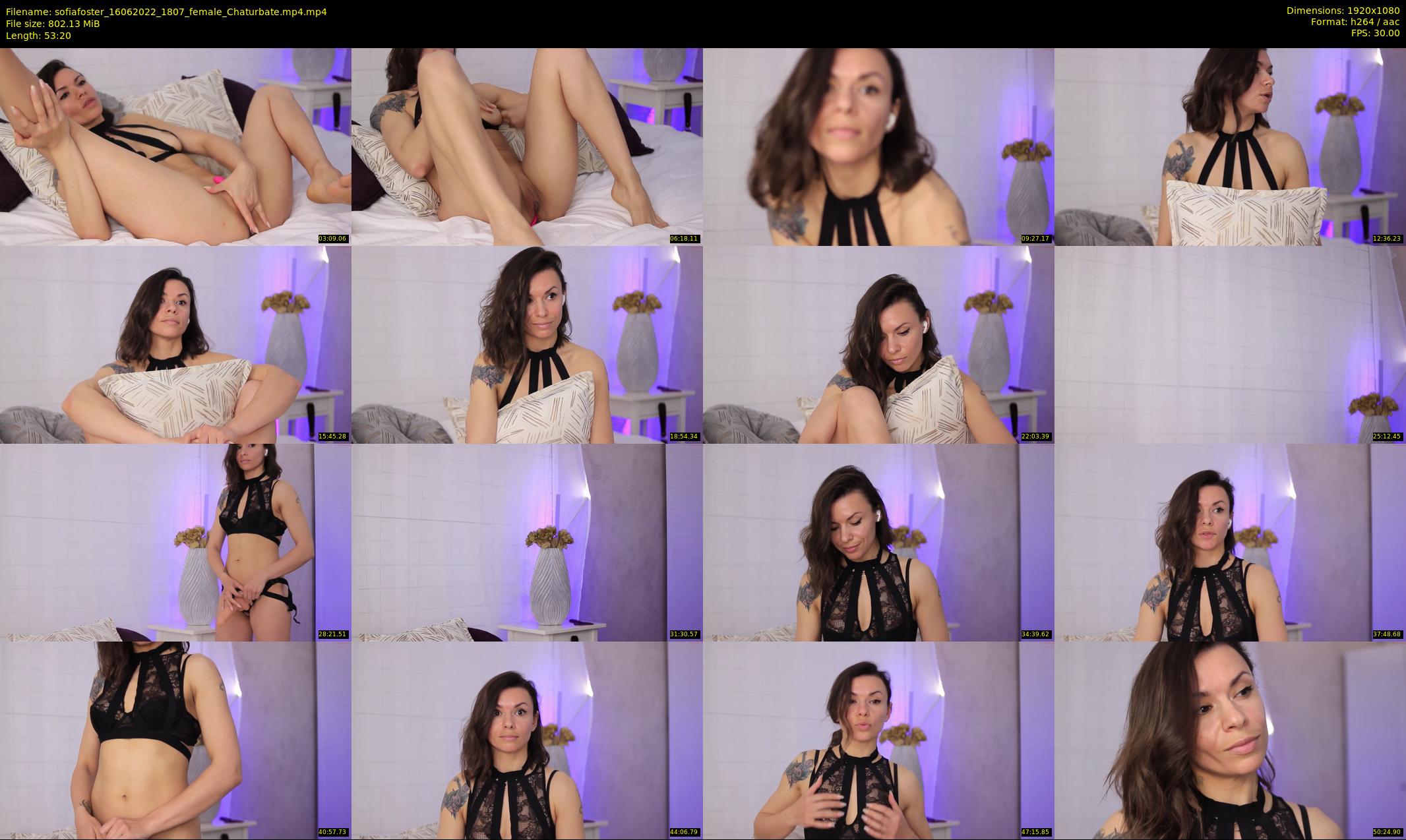 sofiafoster — 54 minute Chaturbate female cam show recording, 1080p, Jun 16, 2022