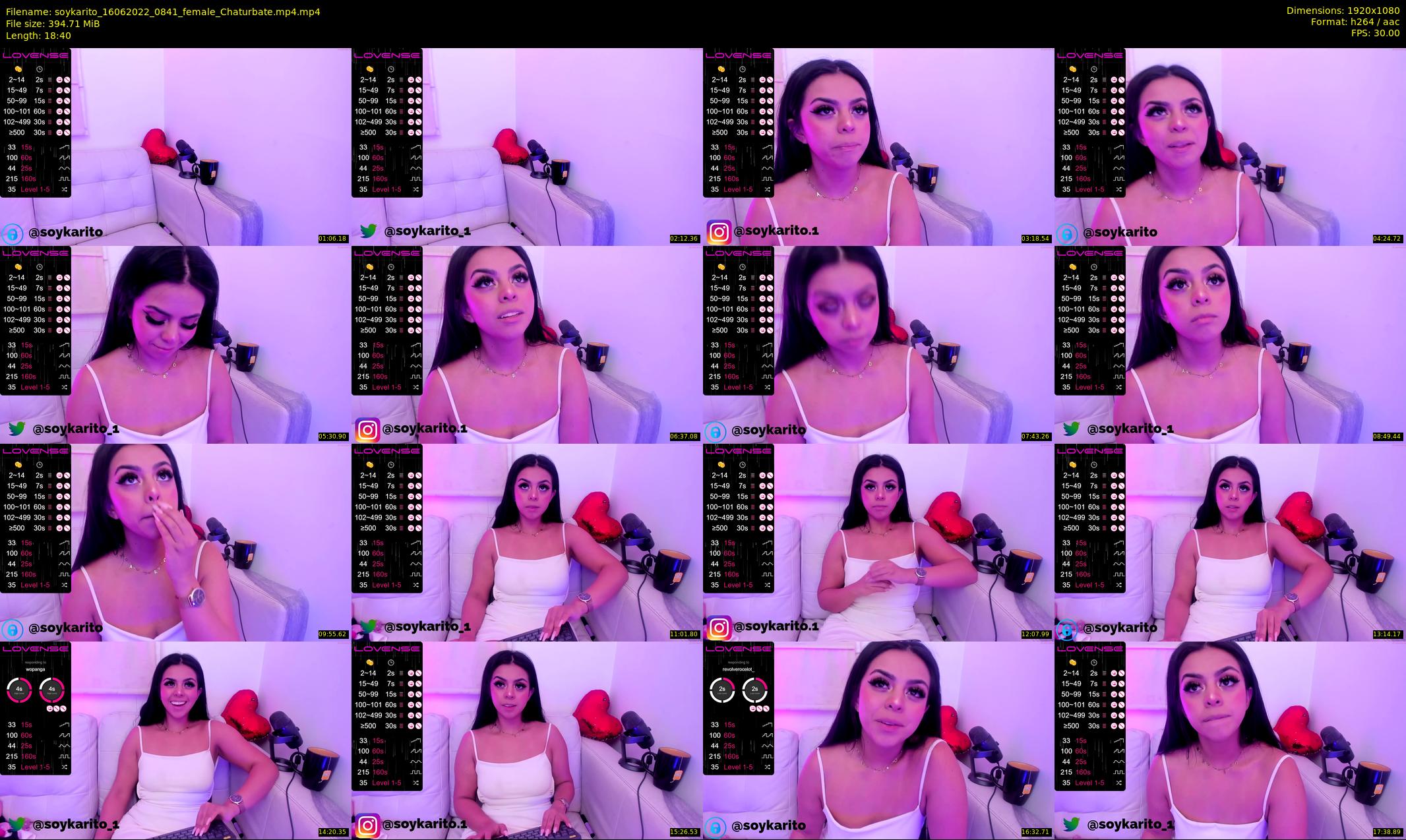 soykarito — 19 minute Chaturbate female cam show recording, 1080p, Jun 16, 2022