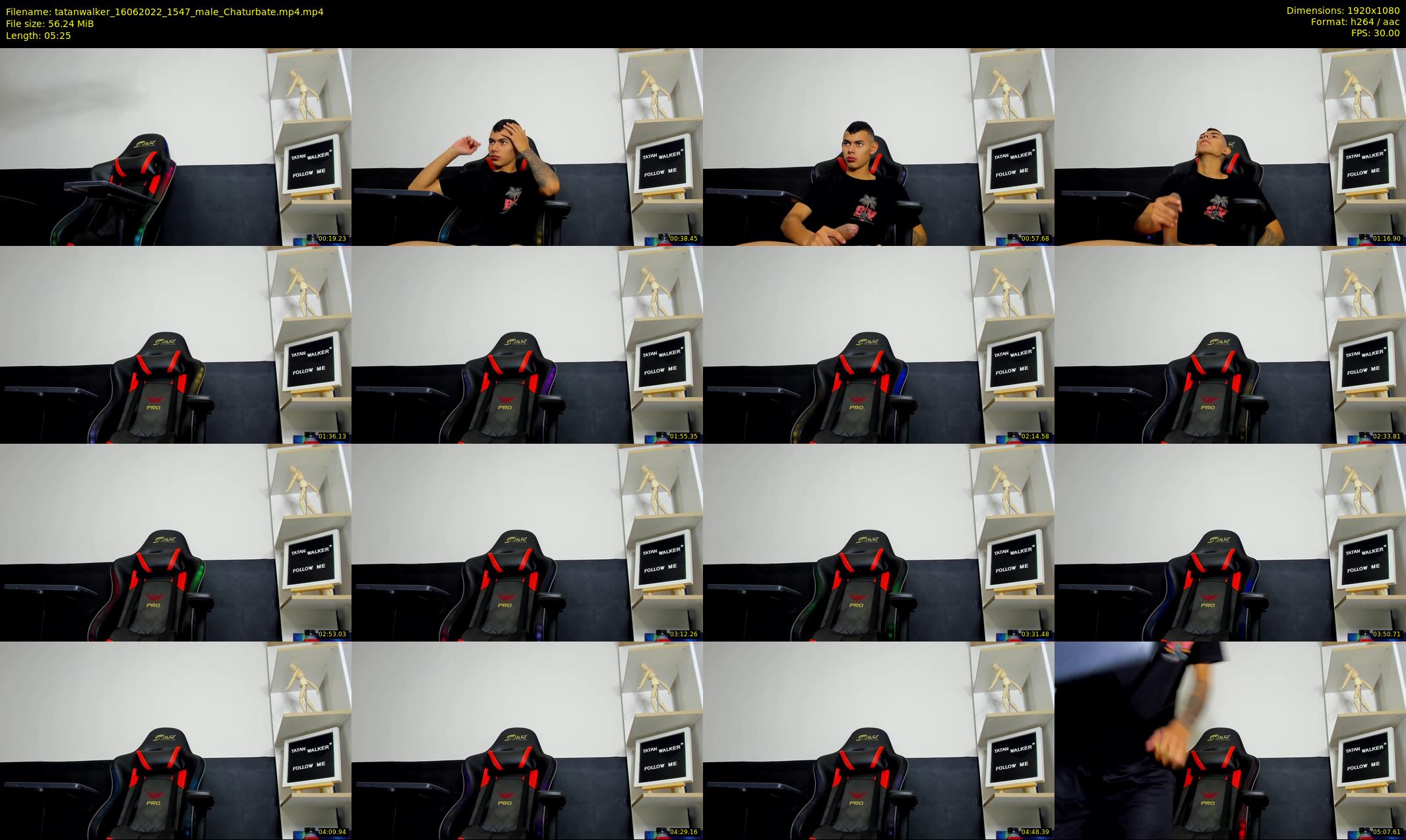 tatanwalker — 6 minute Chaturbate male cam show recording, 1080p, Jun 16, 2022