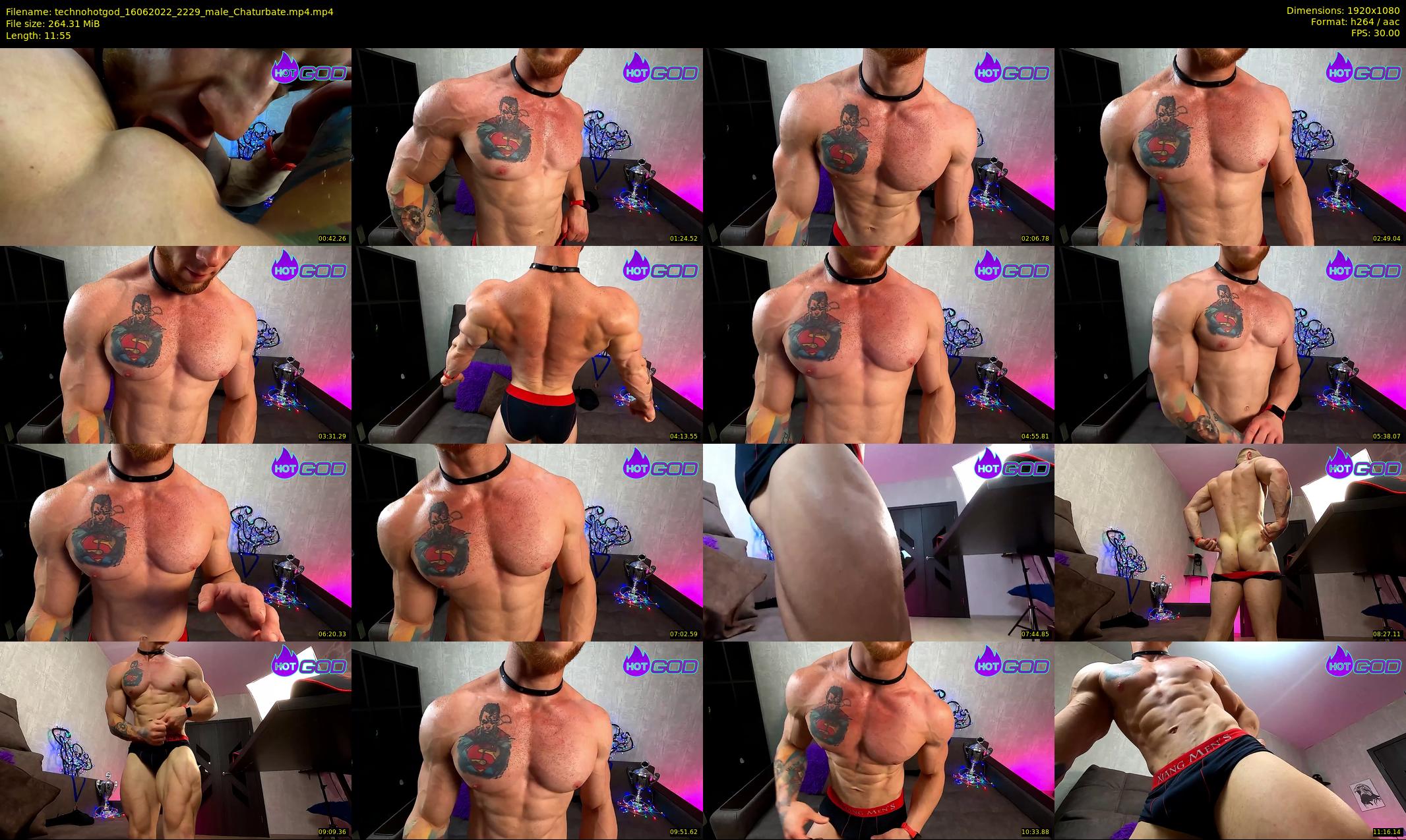 technohotgod — 12 minute Chaturbate male cam show recording, 1080p, Jun 16, 2022
