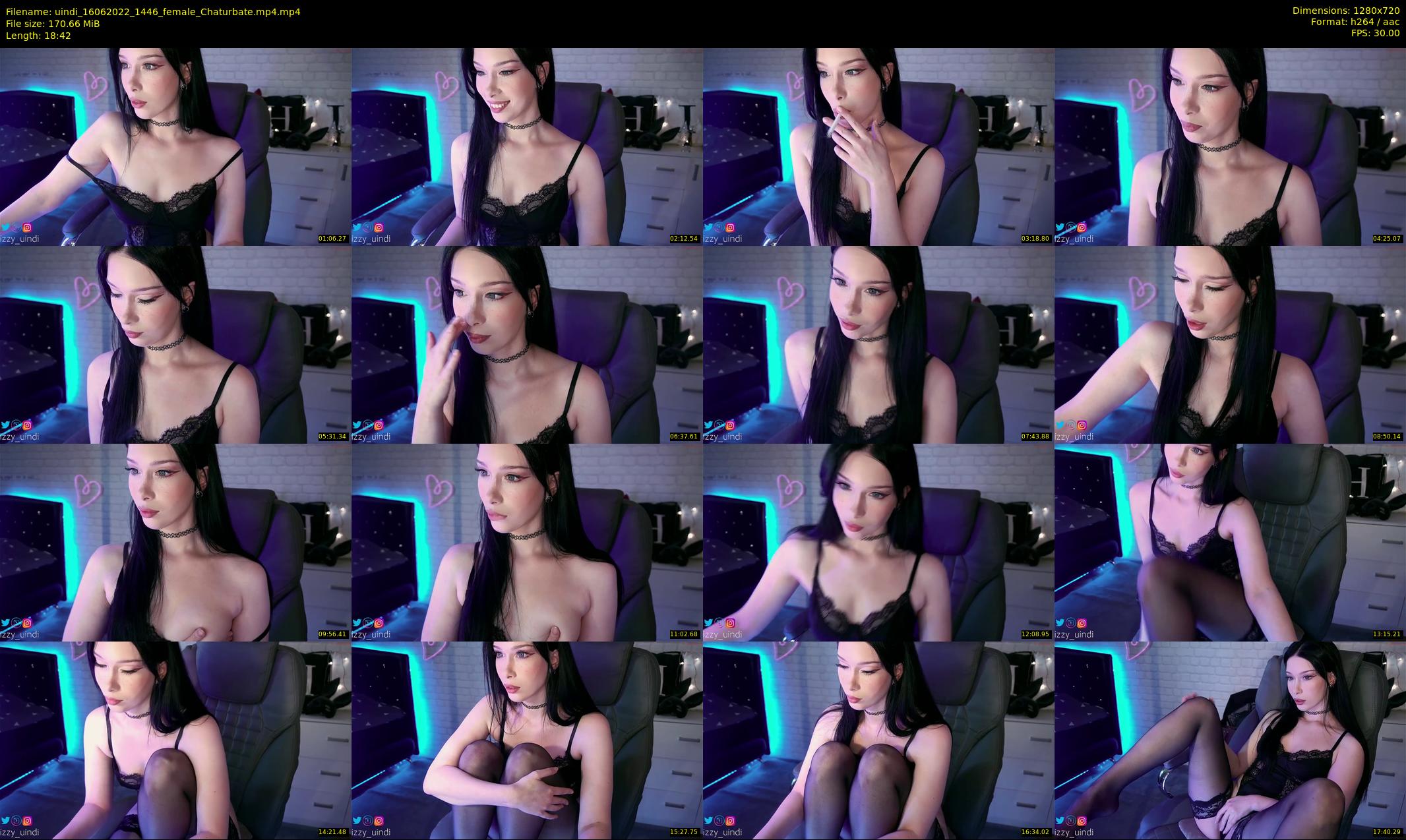 uindi — 19 minute Chaturbate female cam show recording, 720p, Jun 16, 2022