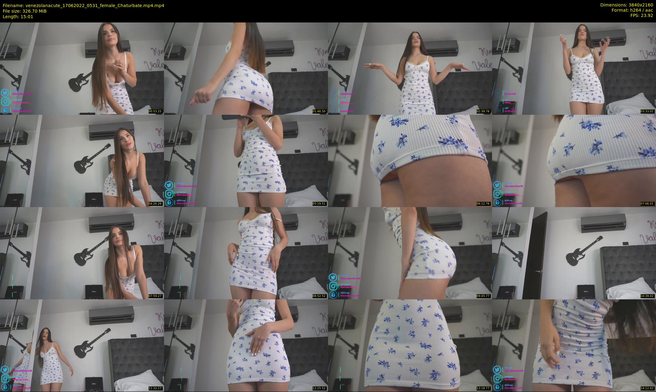 venezolanacute — 16 minute Chaturbate female cam show recording, 4K, Jun 17, 2022