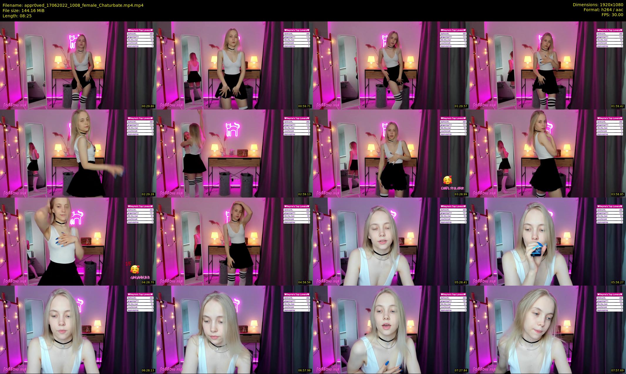 appr0ved — 9 minute Chaturbate female cam show recording, 1080p, Jun 17, 2022