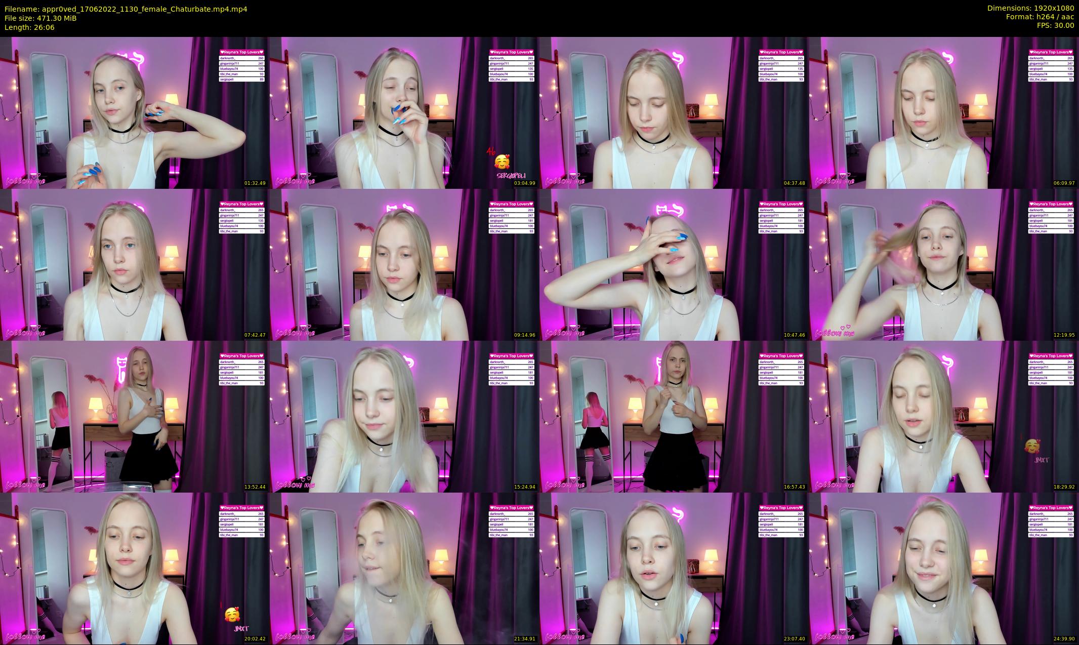 appr0ved — 27 minute Chaturbate female cam show recording, 1080p, Jun 17, 2022