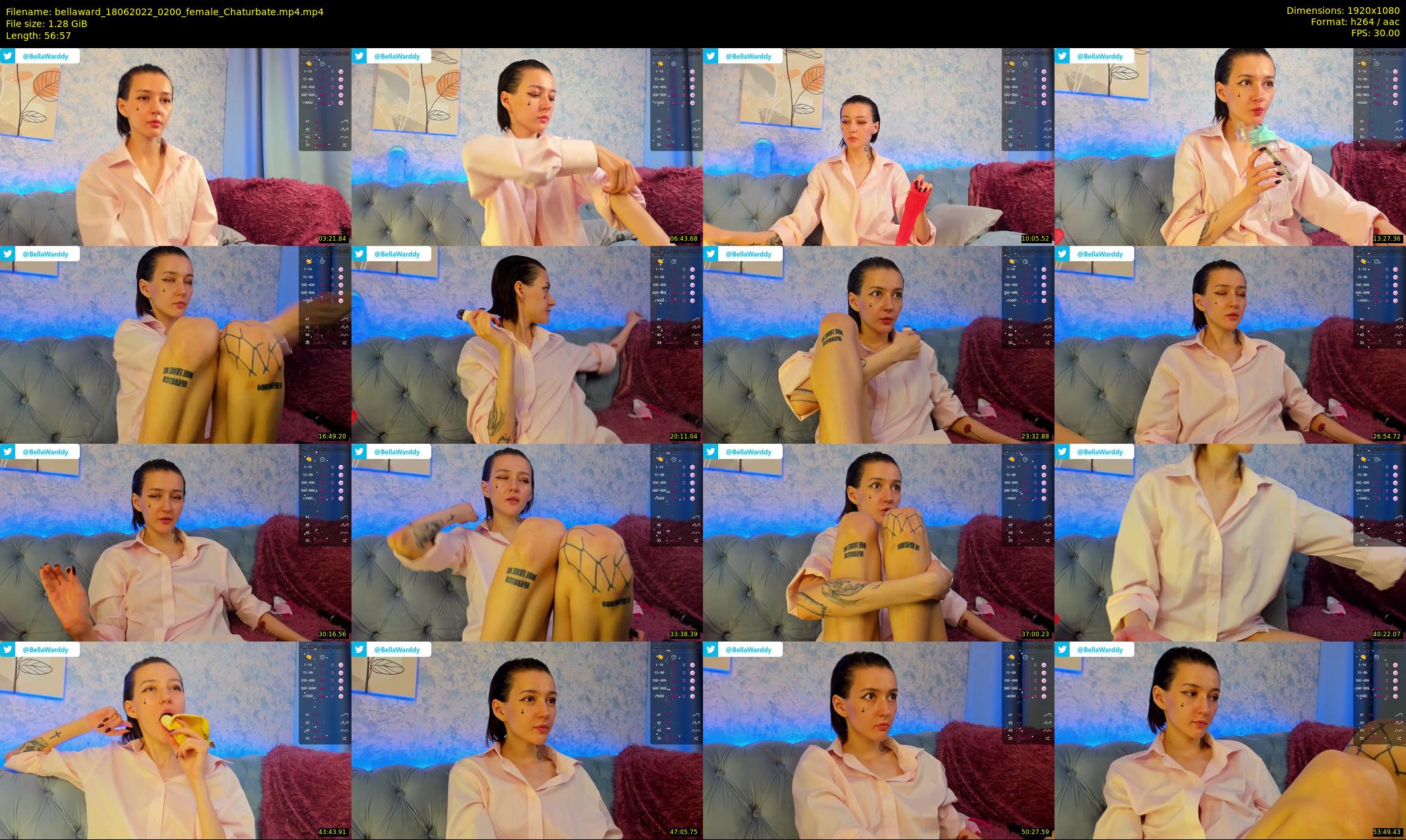 bellaward — 57 minute Chaturbate female cam show recording, 1080p, Jun 18, 2022